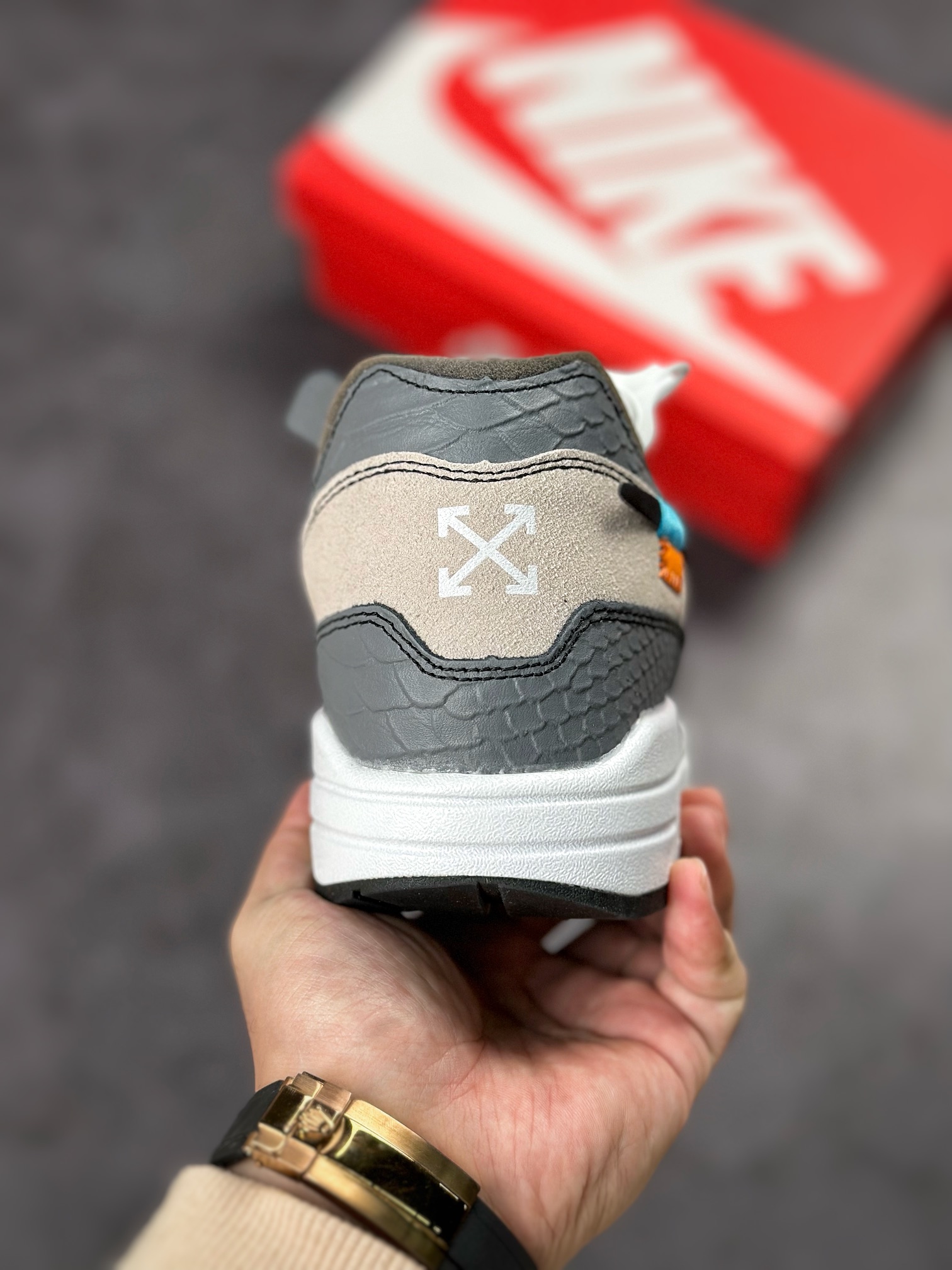 230 Nike Air Max 1 2022复刻Off-White联名复古休闲跑步鞋 AA7293-007