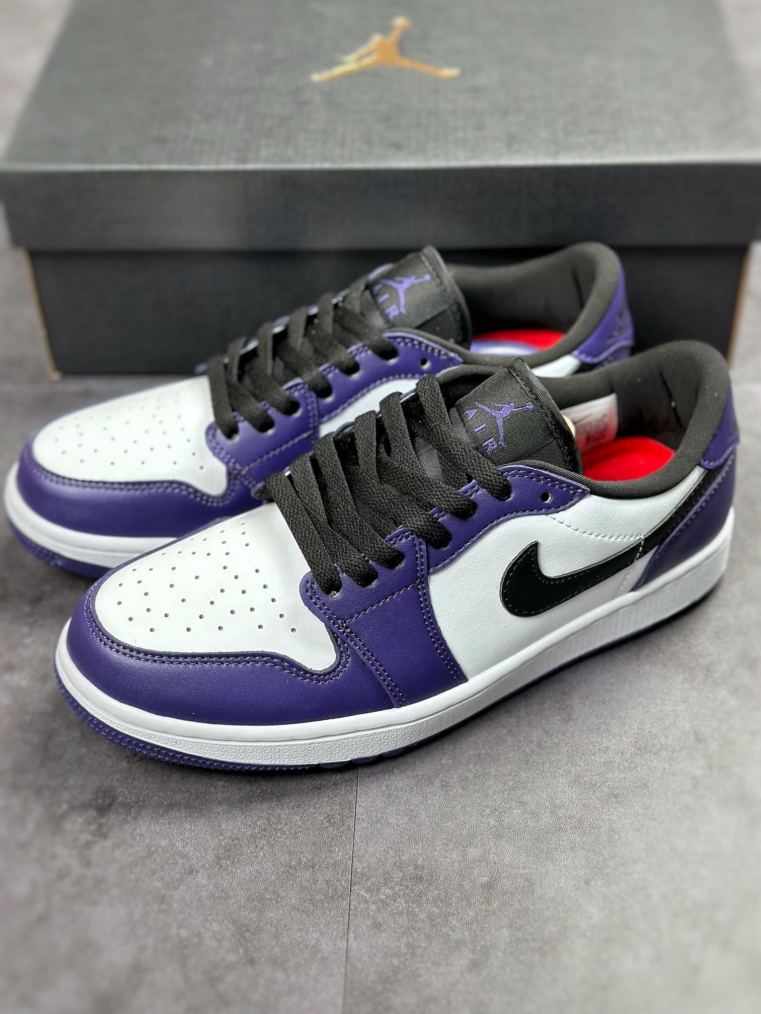 200 Air Jordan 1 Low 黑紫脚趾高尔夫 AJ1乔1低帮休闲板鞋 DD9315-105