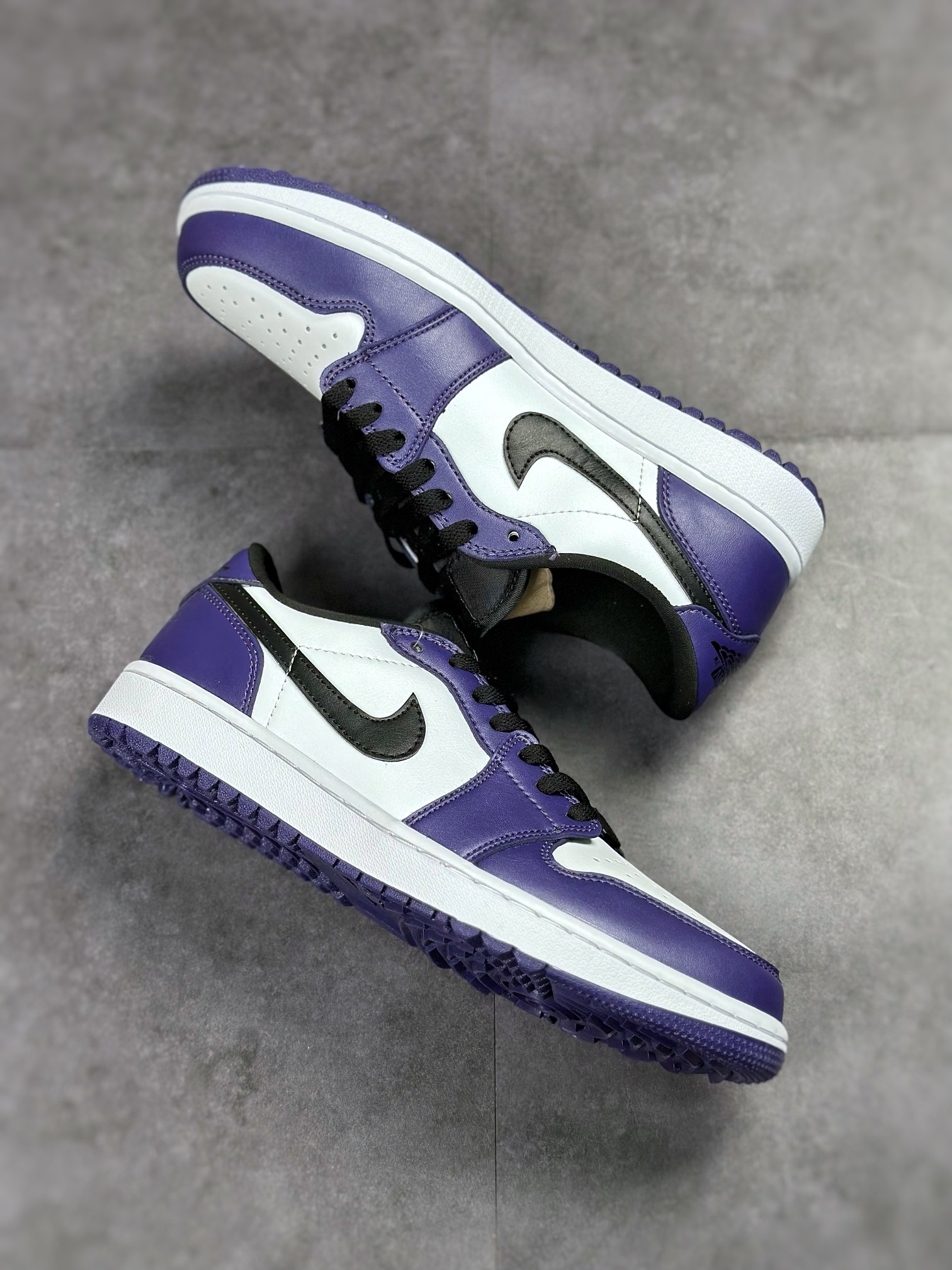 200 Air Jordan 1 Low 黑紫脚趾高尔夫 AJ1乔1低帮休闲板鞋 DD9315-105