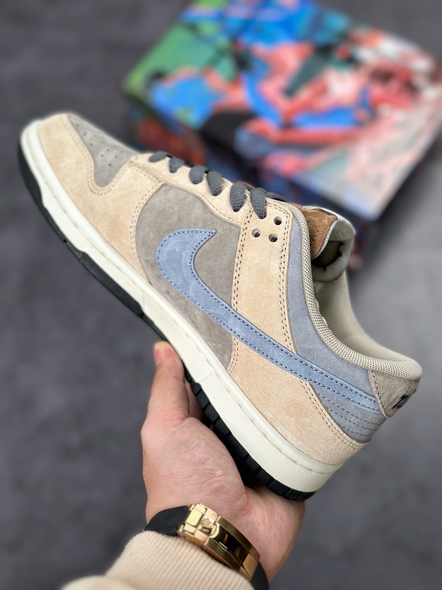 300 Nike SB Dunk Low 大友克洋 麂皮卡其灰蓝 CV1026-052