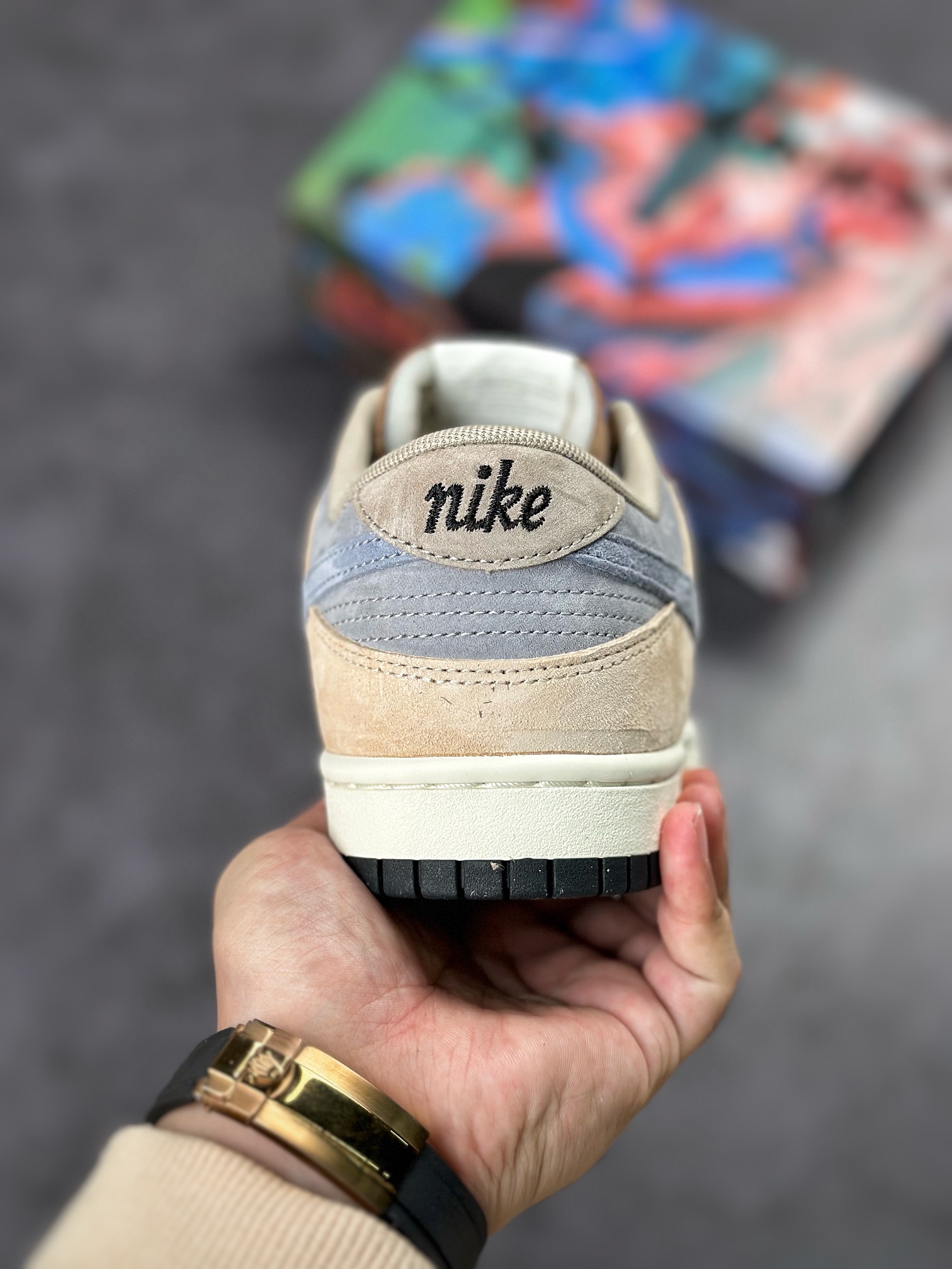 300 Nike SB Dunk Low 大友克洋 麂皮卡其灰蓝 CV1026-052