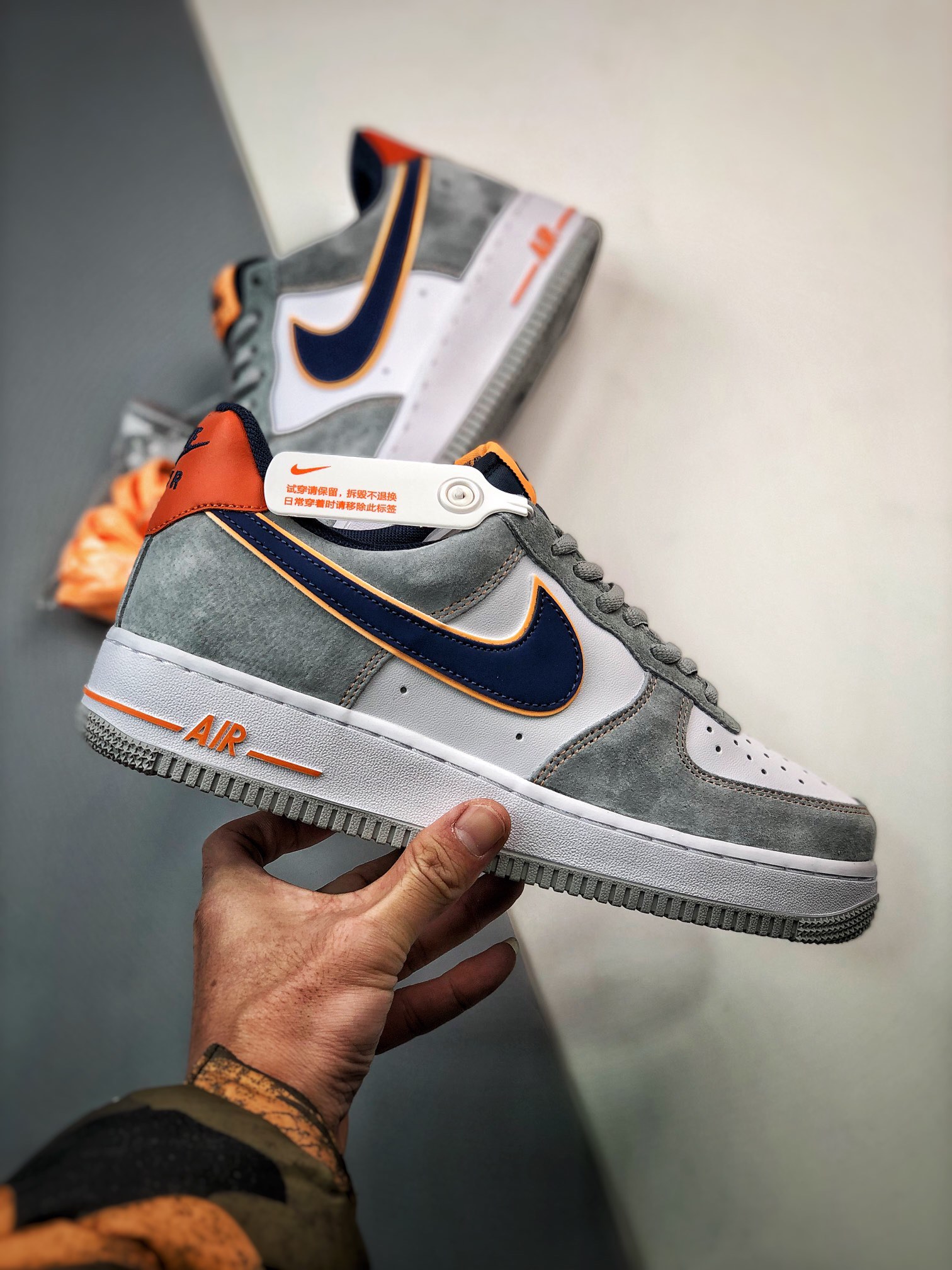 AirForce107Low灰蓝麂皮