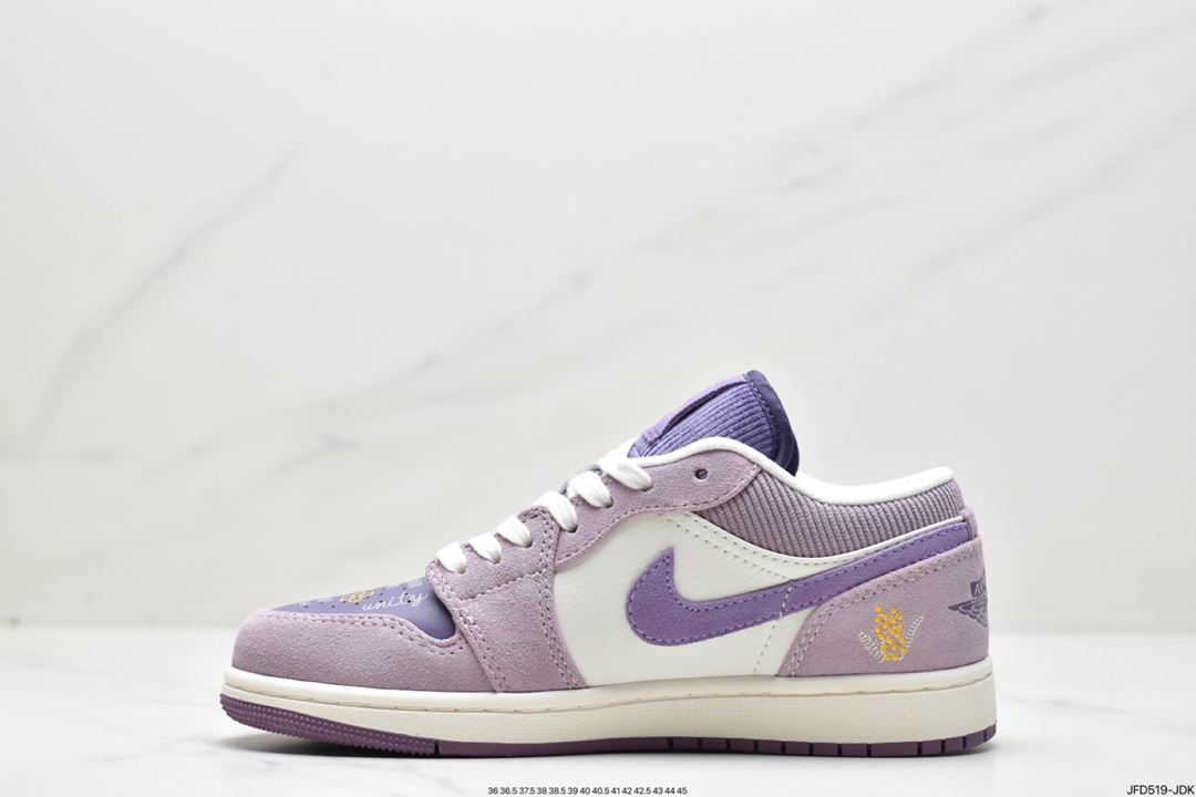 170 Air Jordan 1 Low 低帮 紫色小花 AJ1 乔丹1代DR8057-500
