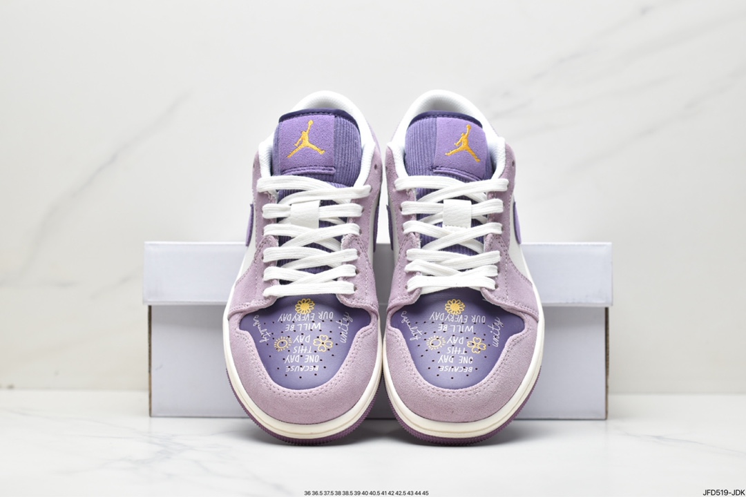 170 Air Jordan 1 Low 低帮 紫色小花 AJ1 乔丹1代DR8057-500
