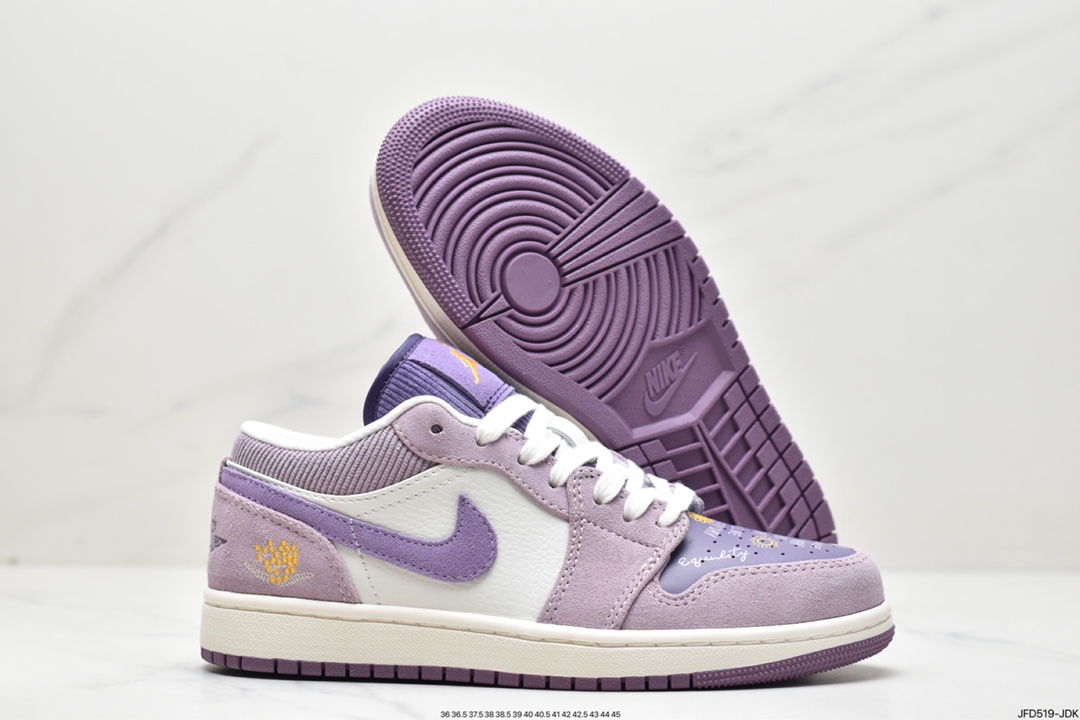 170 Air Jordan 1 Low 低帮 紫色小花 AJ1 乔丹1代DR8057-500