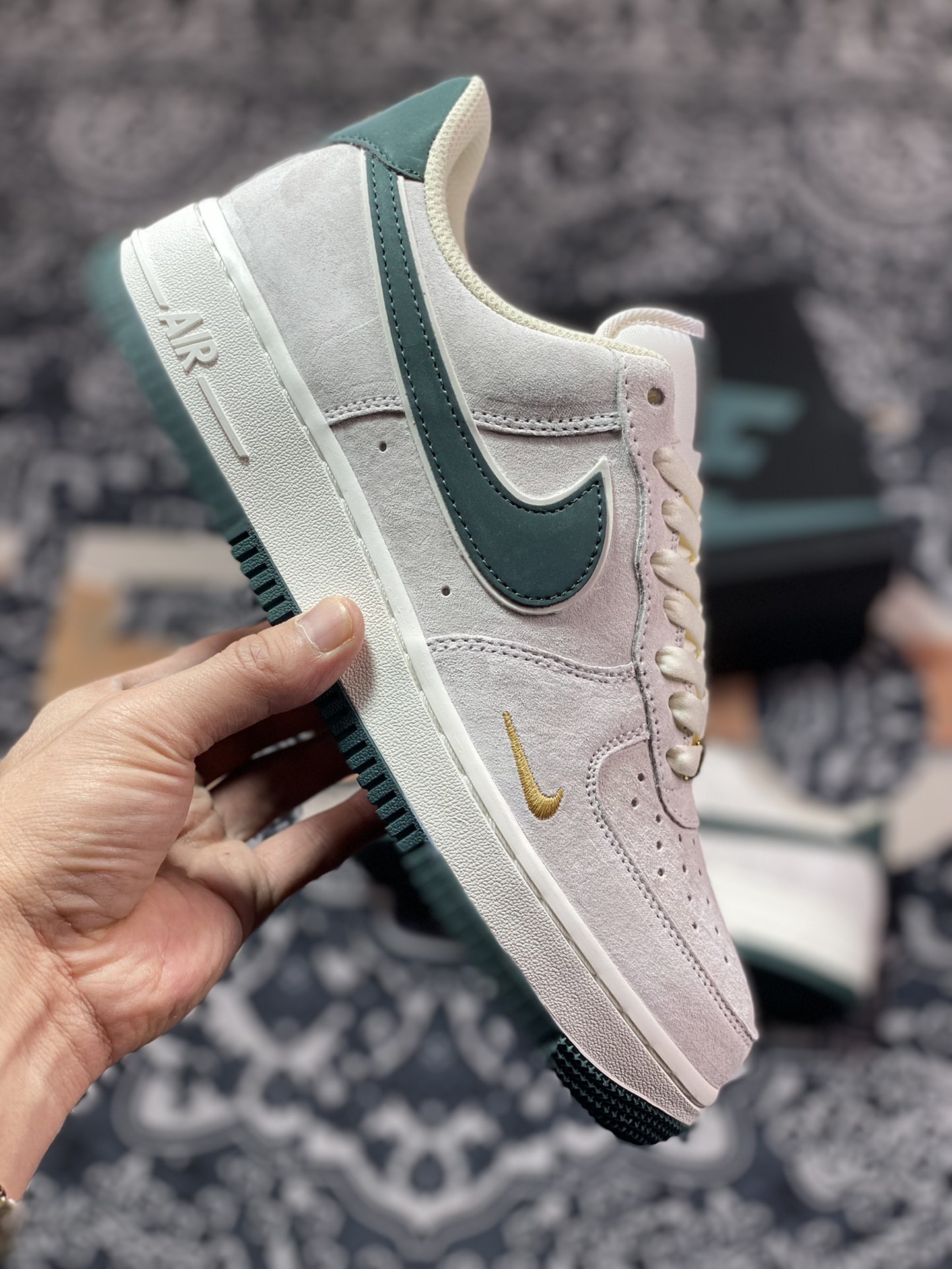 Nike Air Force 1'07 Low ”Grey/Graphite Green/Gold” Air Force One KK5636-710
