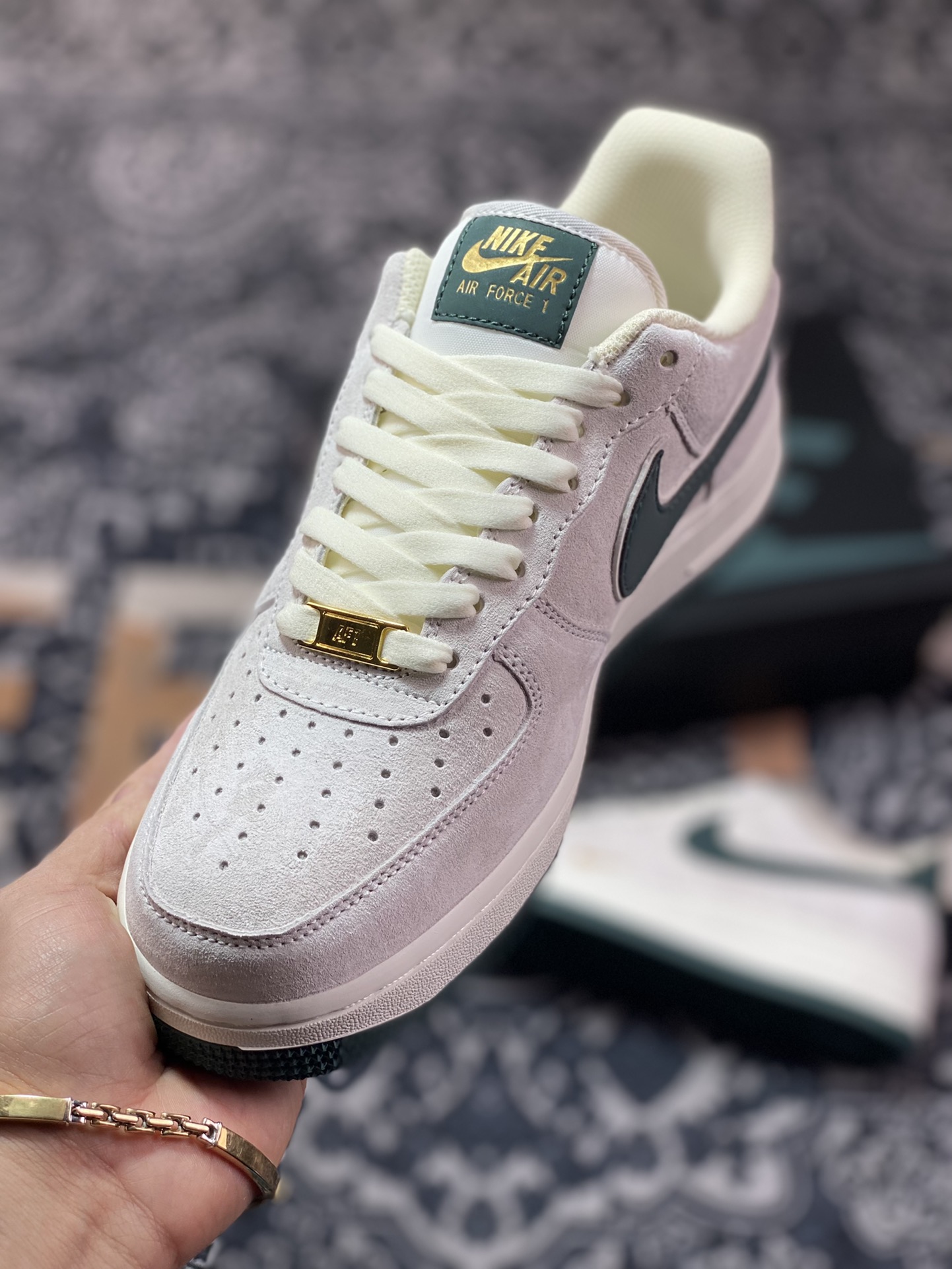Nike Air Force 1'07 Low ”Grey/Graphite Green/Gold” Air Force One KK5636-710