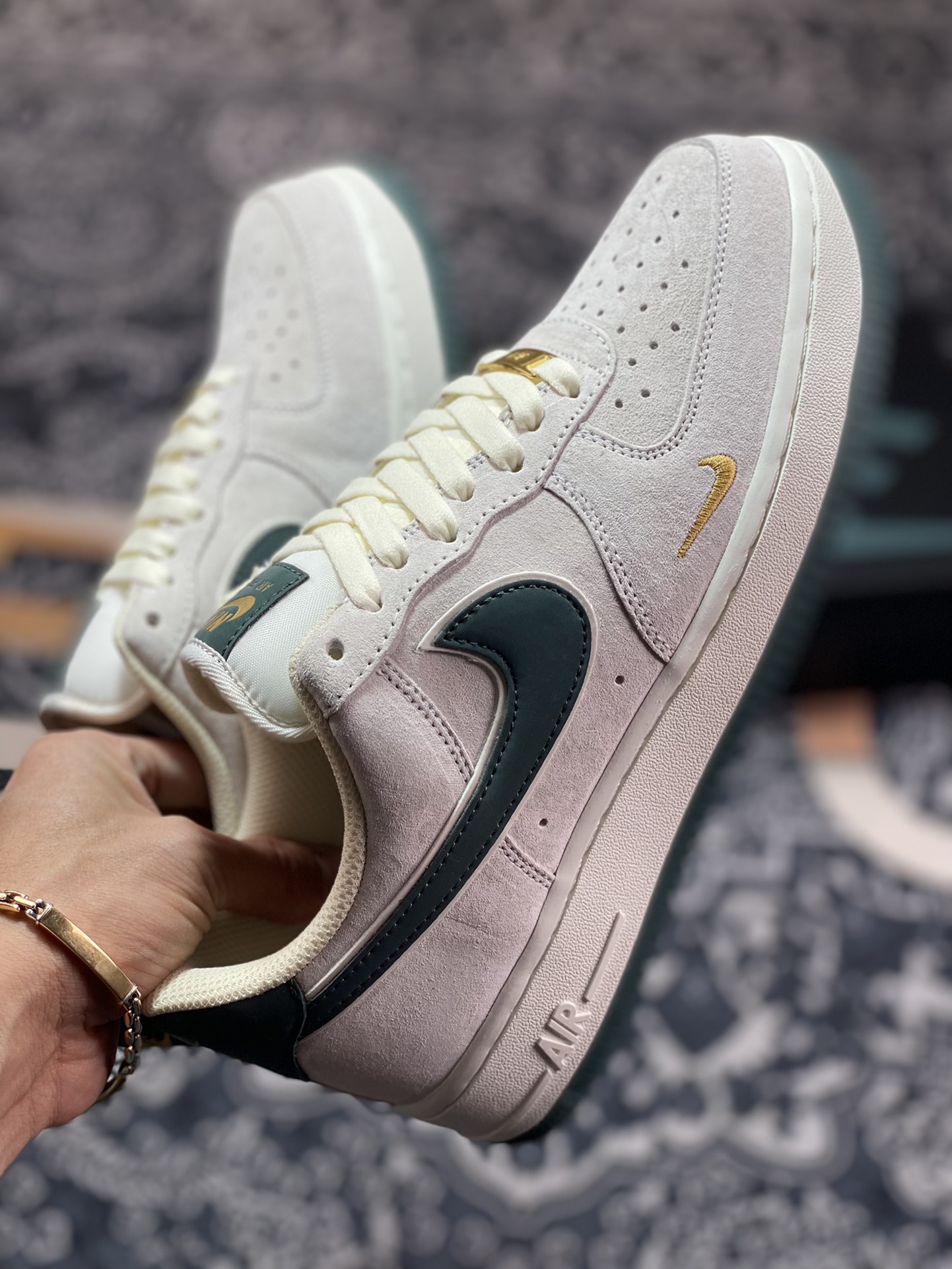 Nike Air Force 1'07 Low ”Grey/Graphite Green/Gold” Air Force One KK5636-710