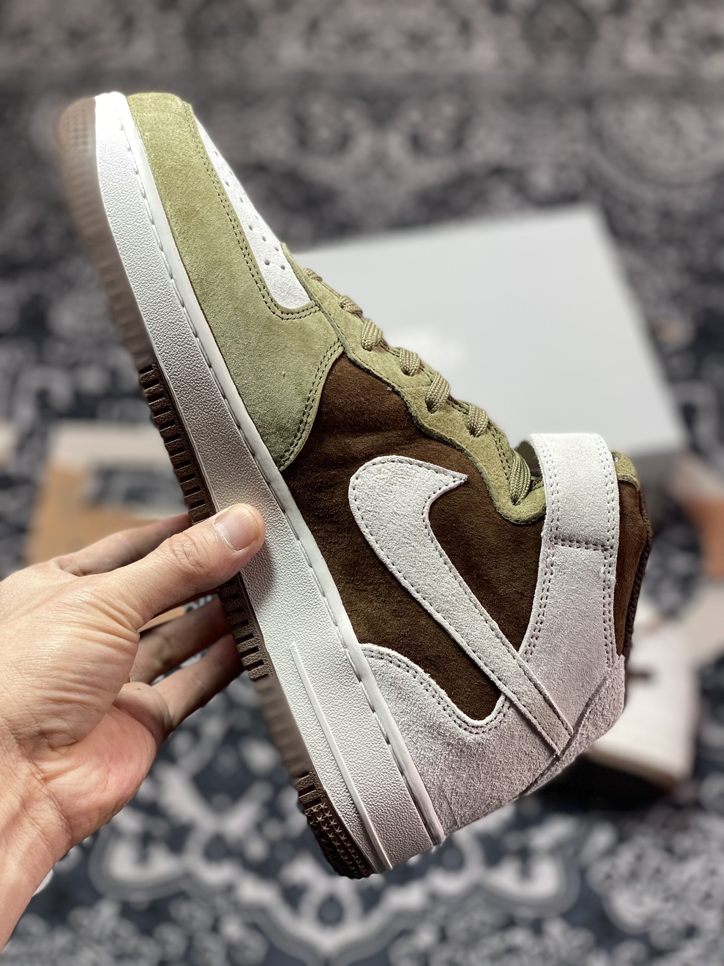 Nike Air Force 1′07 Mid”Olive Green/Brown/Grey” Air Force One HD3053-188