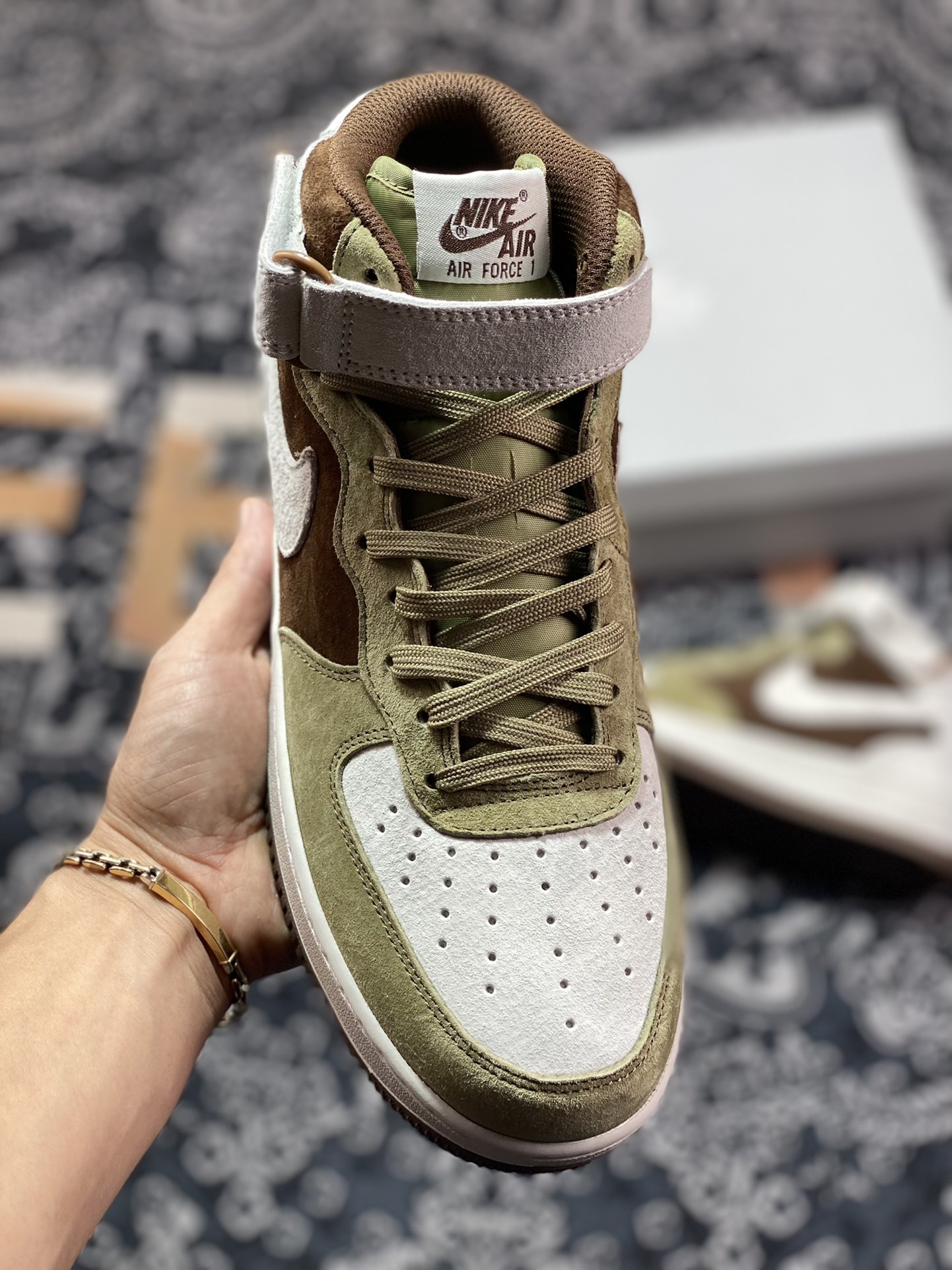 Nike Air Force 1′07 Mid”Olive Green/Brown/Grey” Air Force One HD3053-188