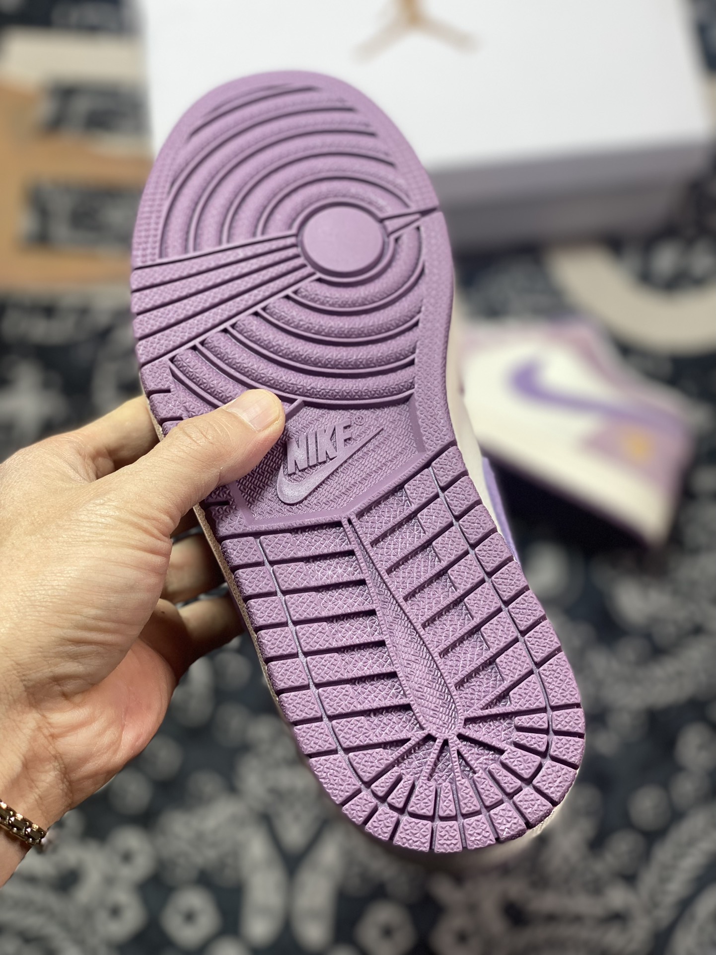 Original factory level Air Jordan 1 Low white purple DR8057-500