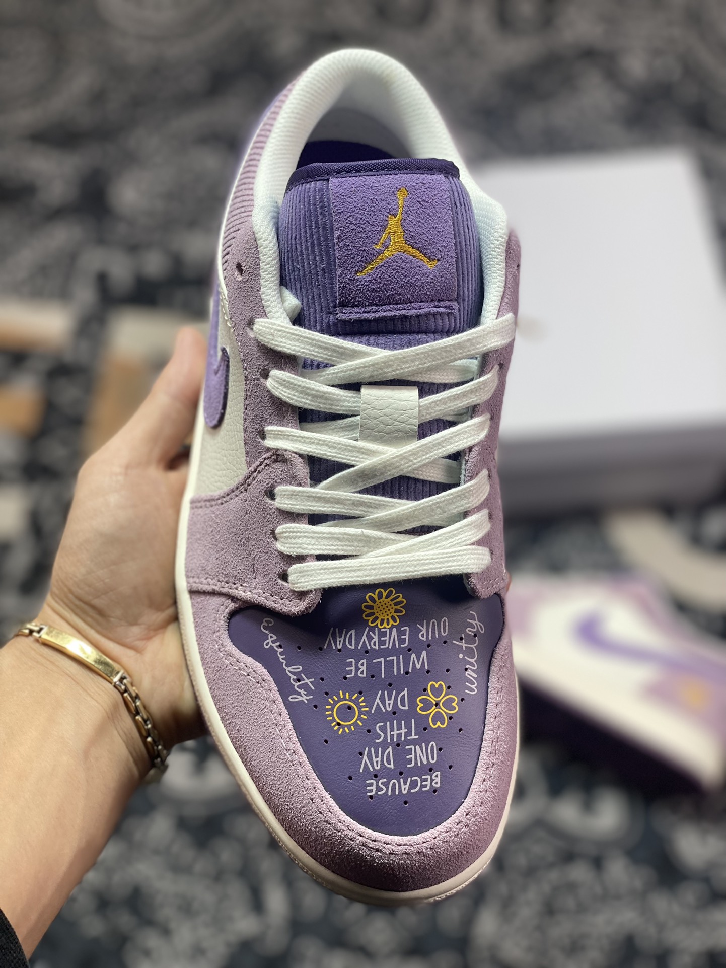 Original factory level Air Jordan 1 Low white purple DR8057-500