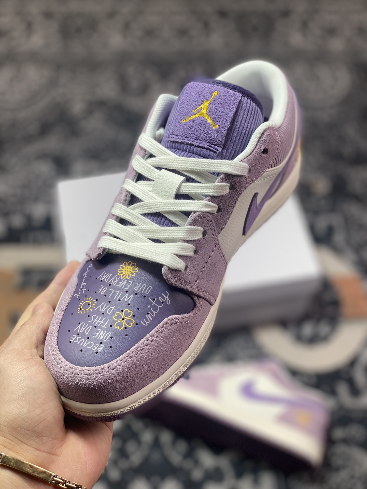 Original factory level Air Jordan 1 Low white purple DR8057-500