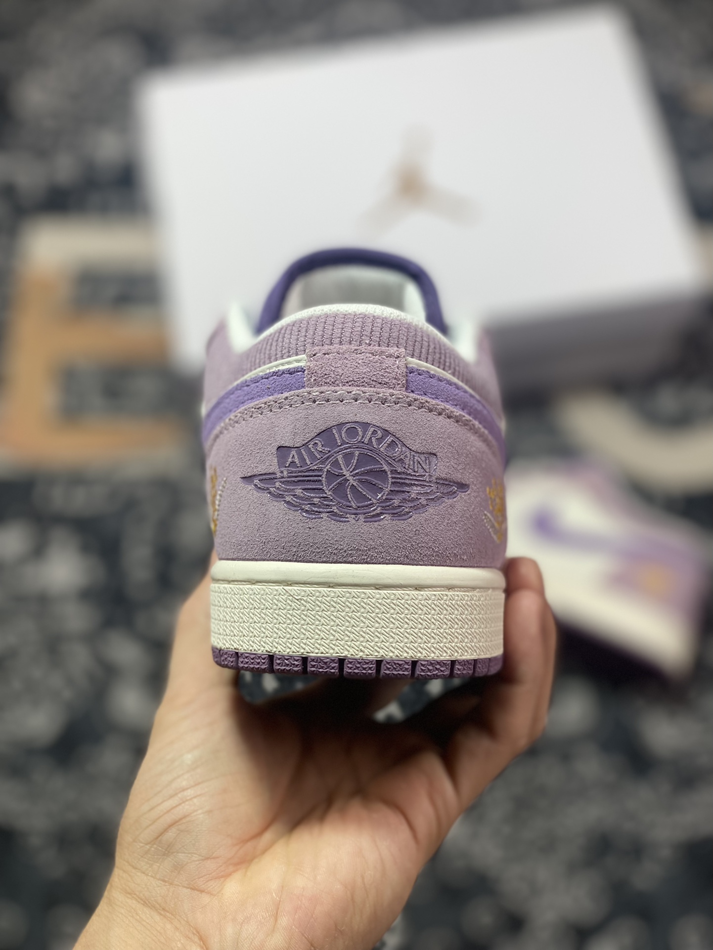 Original factory level Air Jordan 1 Low white purple DR8057-500