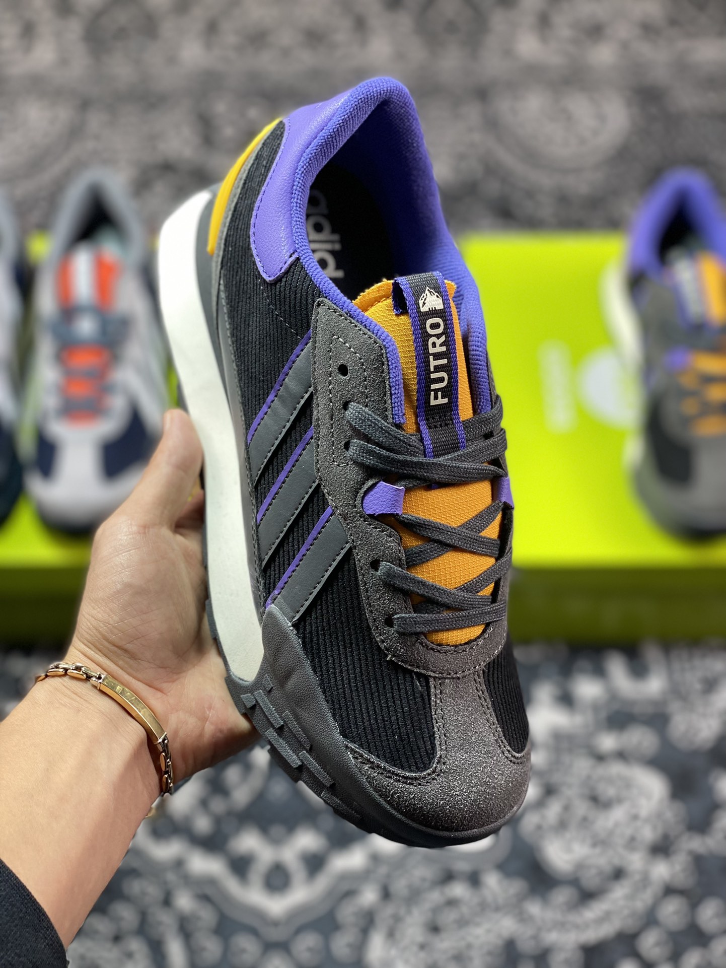 Adidas Neo Futro Mixr ”Grey/Black/Lakers” FM series low-top sneakersHP9823 HP9827 HP9825