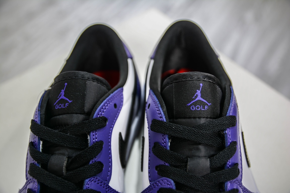 200 原装Air Jordan 1 Low 黑紫脚趾高尔夫 AJ1乔1低帮休闲板鞋 DD9315-105