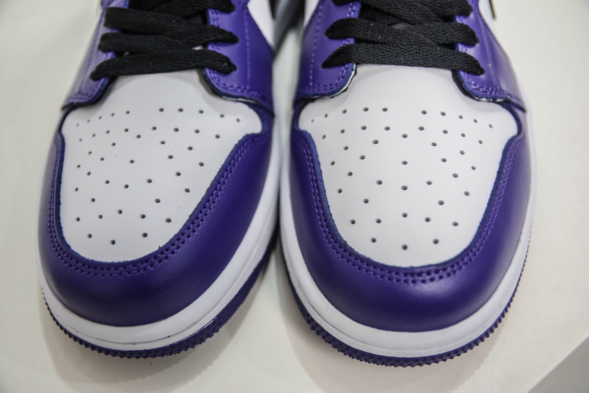 200 原装Air Jordan 1 Low 黑紫脚趾高尔夫 AJ1乔1低帮休闲板鞋 DD9315-105