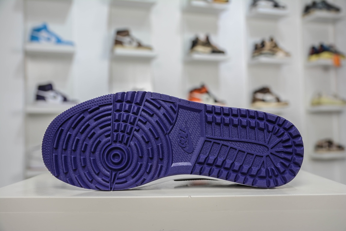 200 原装Air Jordan 1 Low 黑紫脚趾高尔夫 AJ1乔1低帮休闲板鞋 DD9315-105