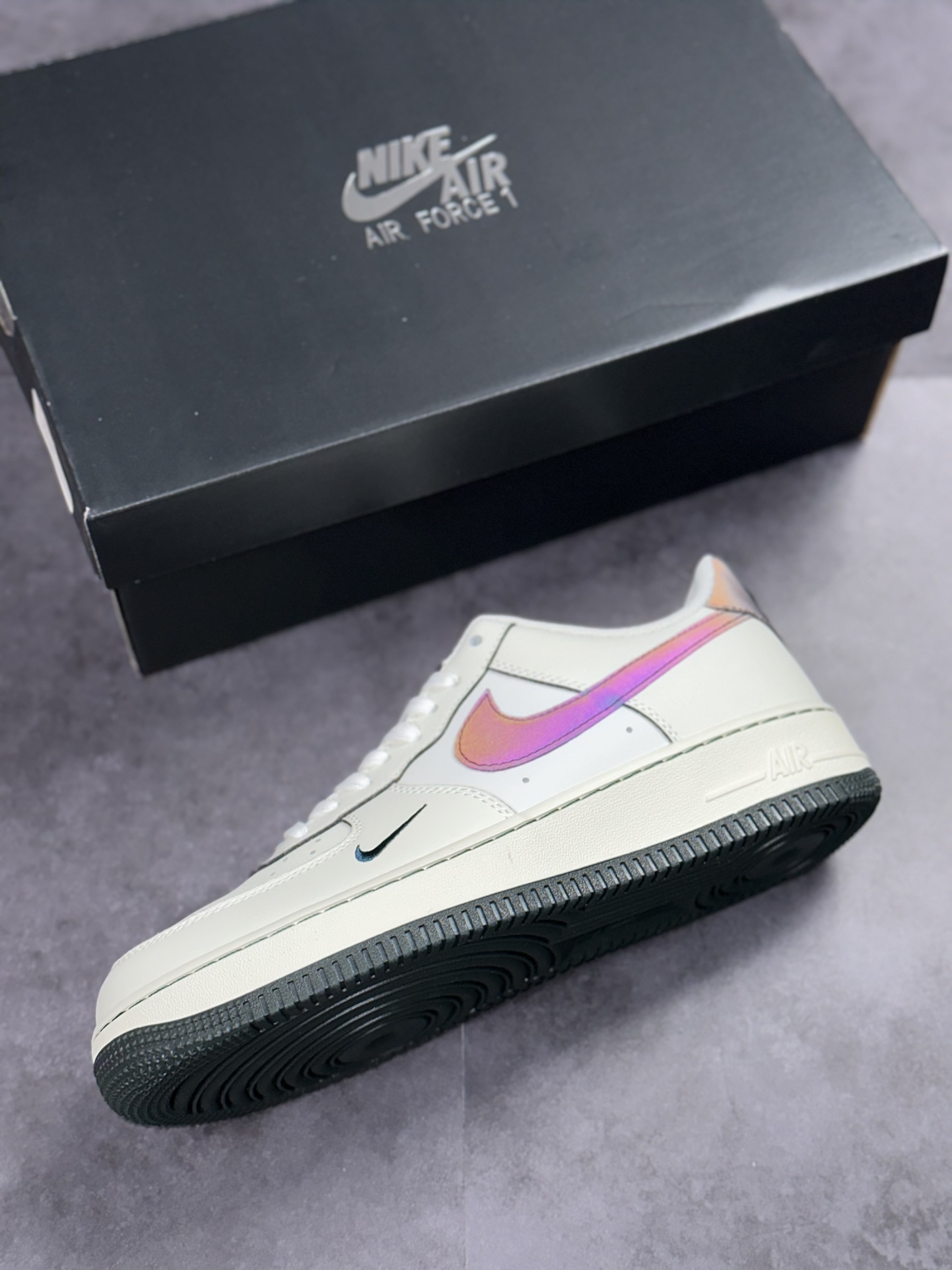 230 Nike Air Force 1 Low 07 40周年七彩黑 FB1839-999