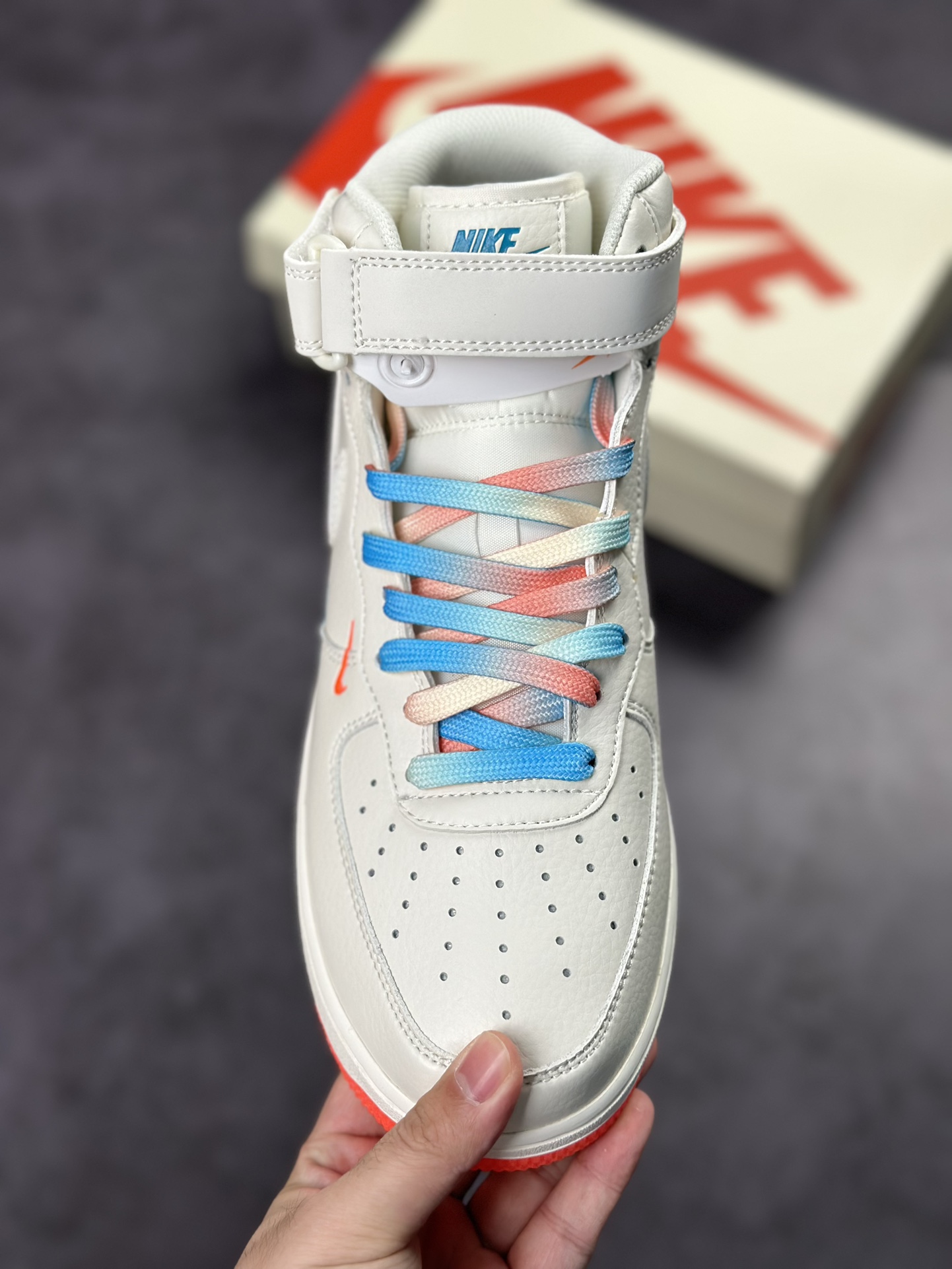 270 Nike Air Force 1 MID LV8 米橙蓝迈阿密MI9663-536