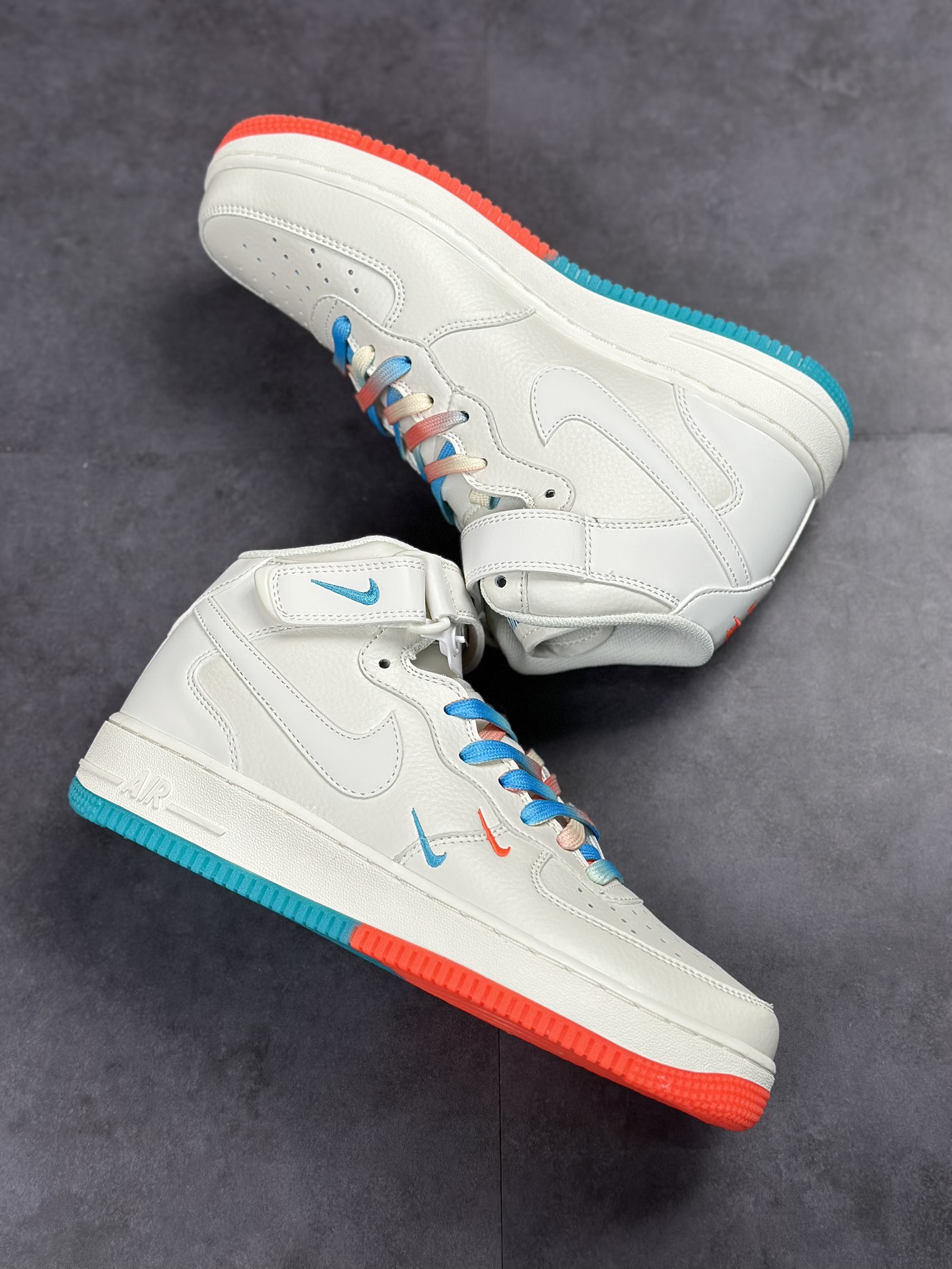 270 Nike Air Force 1 MID LV8 米橙蓝迈阿密MI9663-536