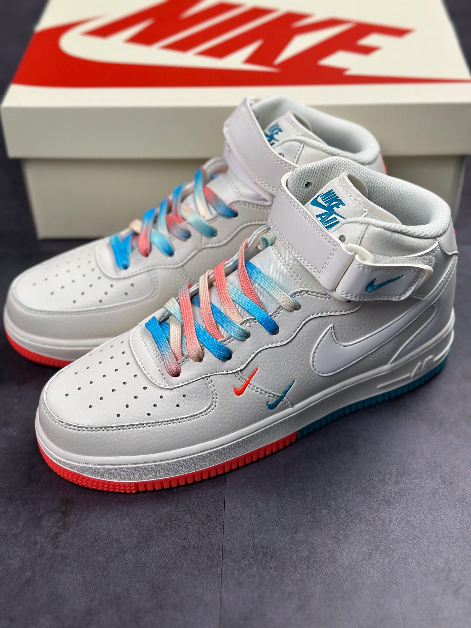 270 Nike Air Force 1 MID LV8 米橙蓝迈阿密MI9663-536