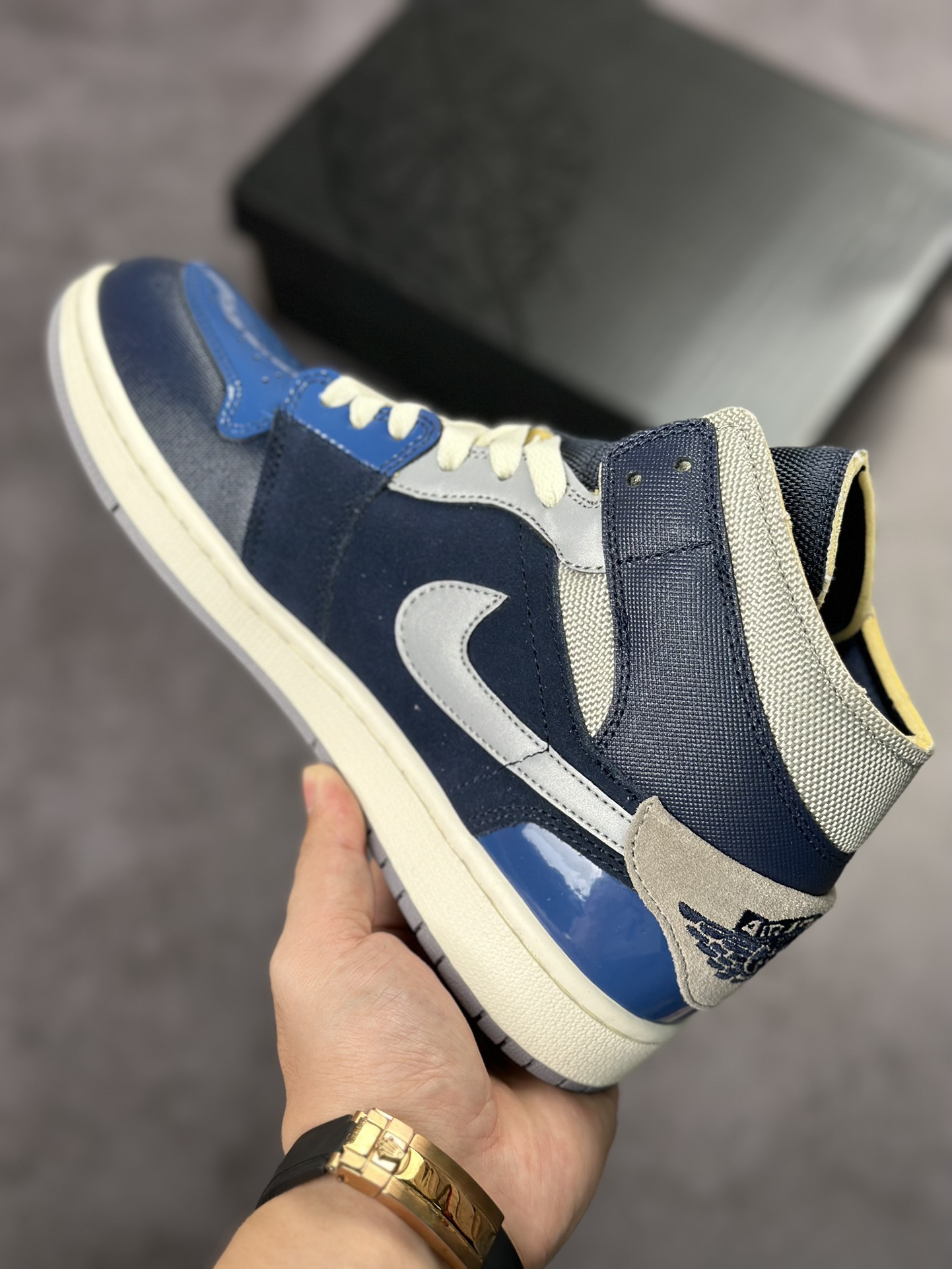 220 Air Jordan 1 Mid 灰深蓝DR8868-400