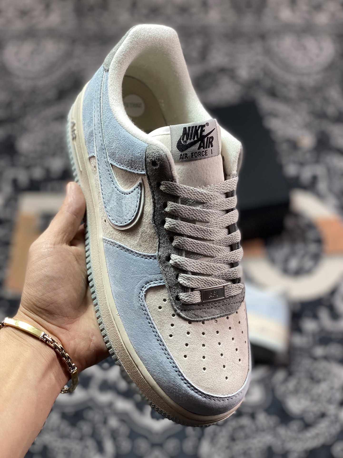 260 Nike Air Force 1′07 Low”Light Blue/Grey”空军一号ZB2121-102