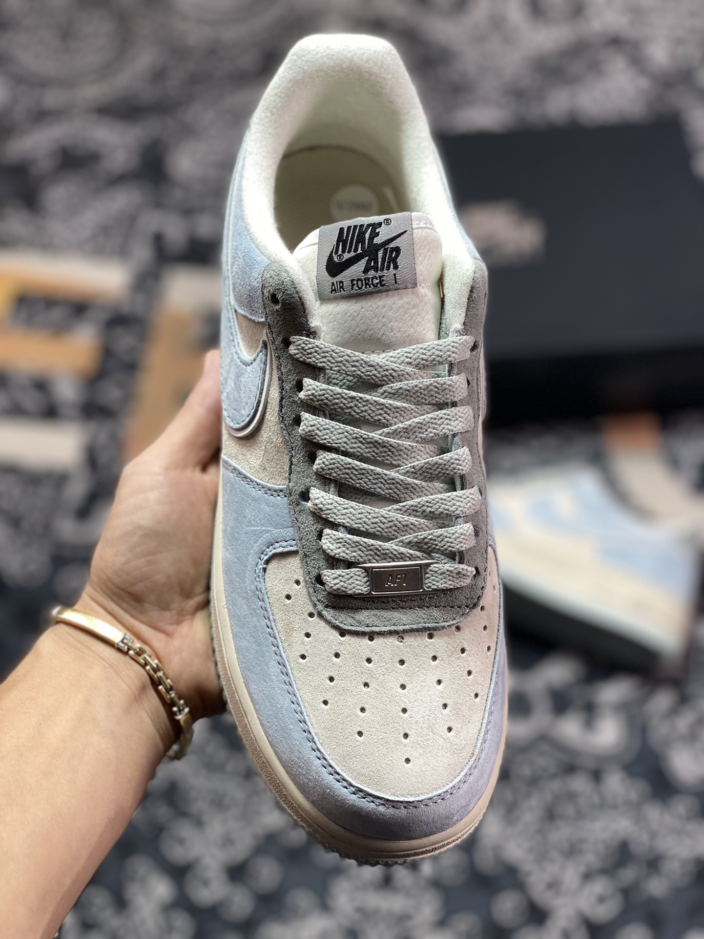 260 Nike Air Force 1′07 Low”Light Blue/Grey”空军一号ZB2121-102