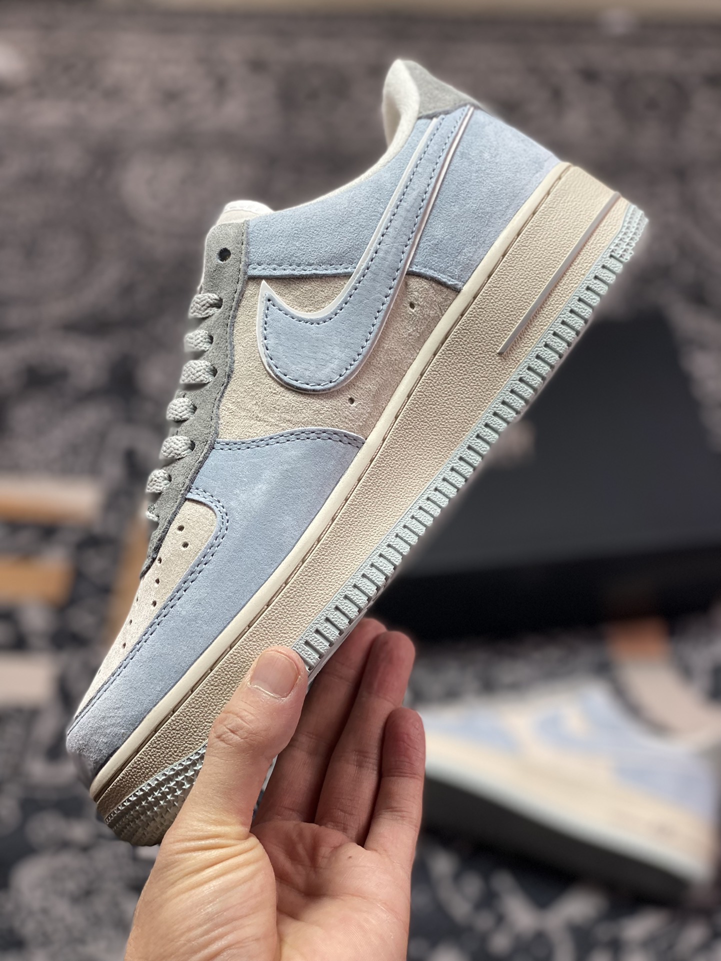 260 Nike Air Force 1′07 Low”Light Blue/Grey”空军一号ZB2121-102
