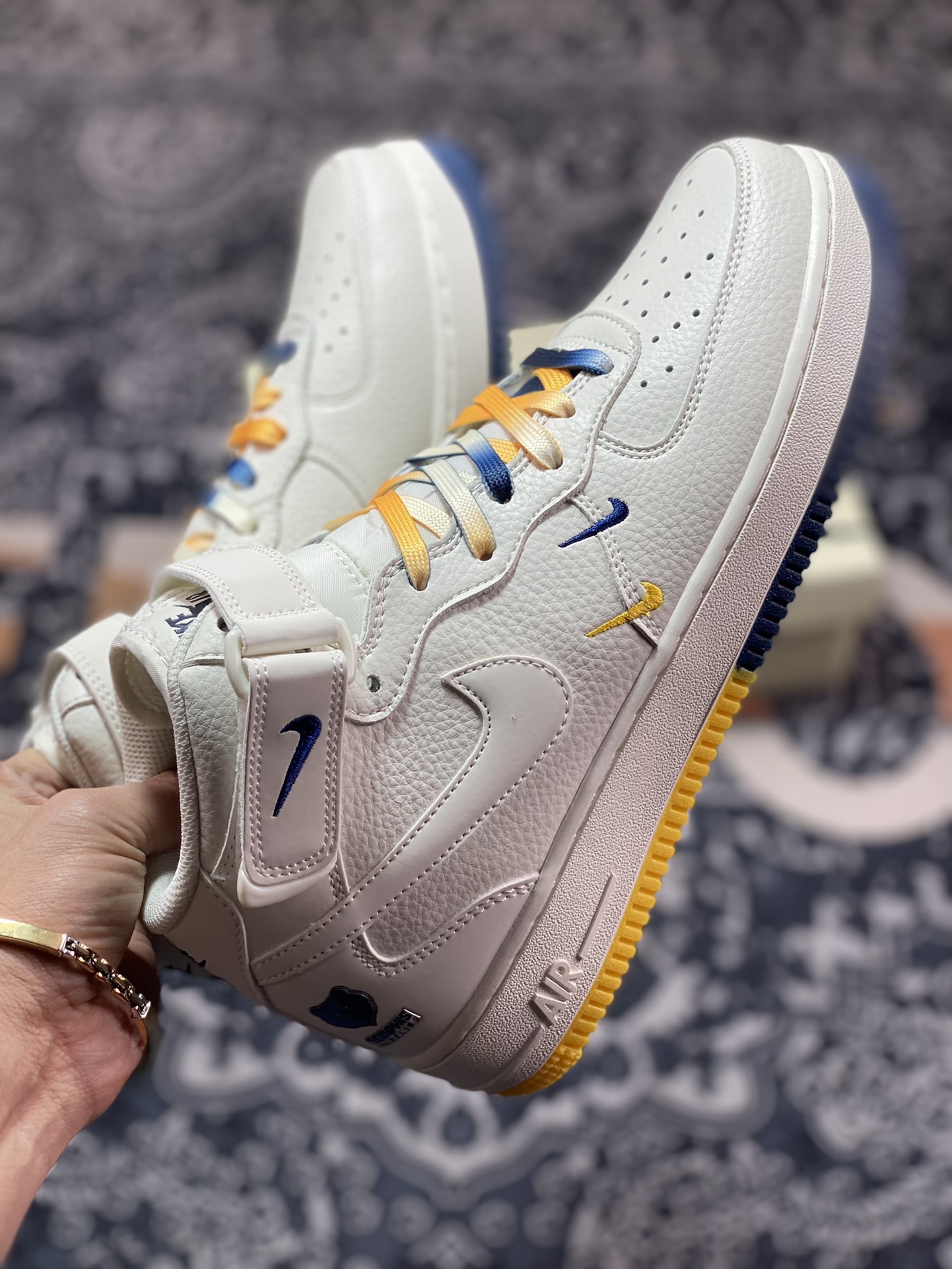 280 Nike Air Force 1’07 Mid QS”Sail/Midnight Blue/Memphis Grizzlies”空军一号系ML5369-215