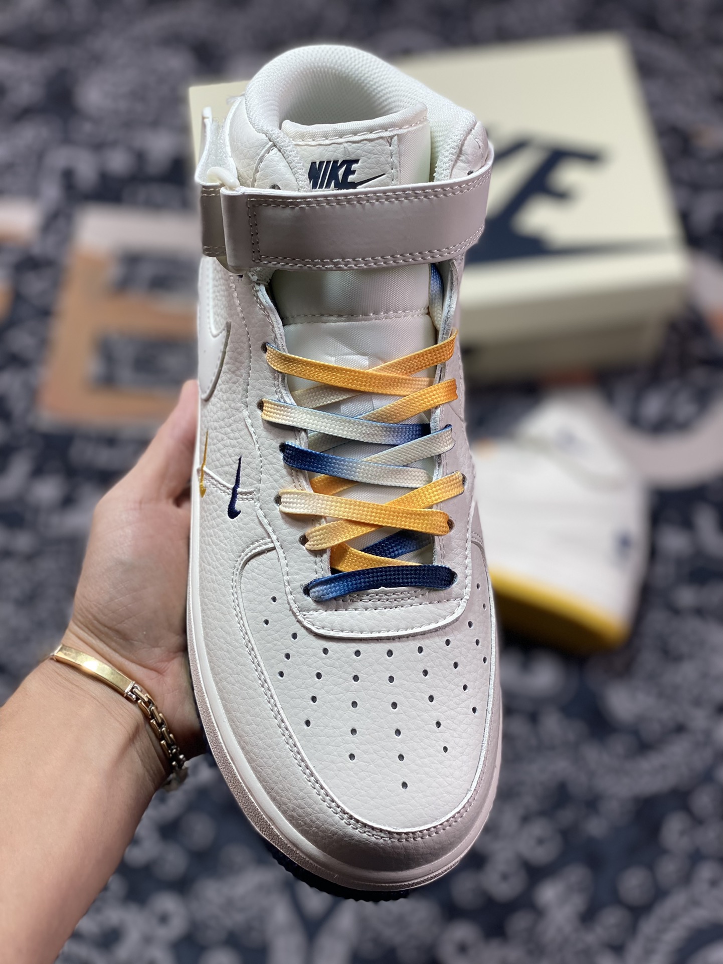 280 Nike Air Force 1’07 Mid QS”Sail/Midnight Blue/Memphis Grizzlies”空军一号系ML5369-215