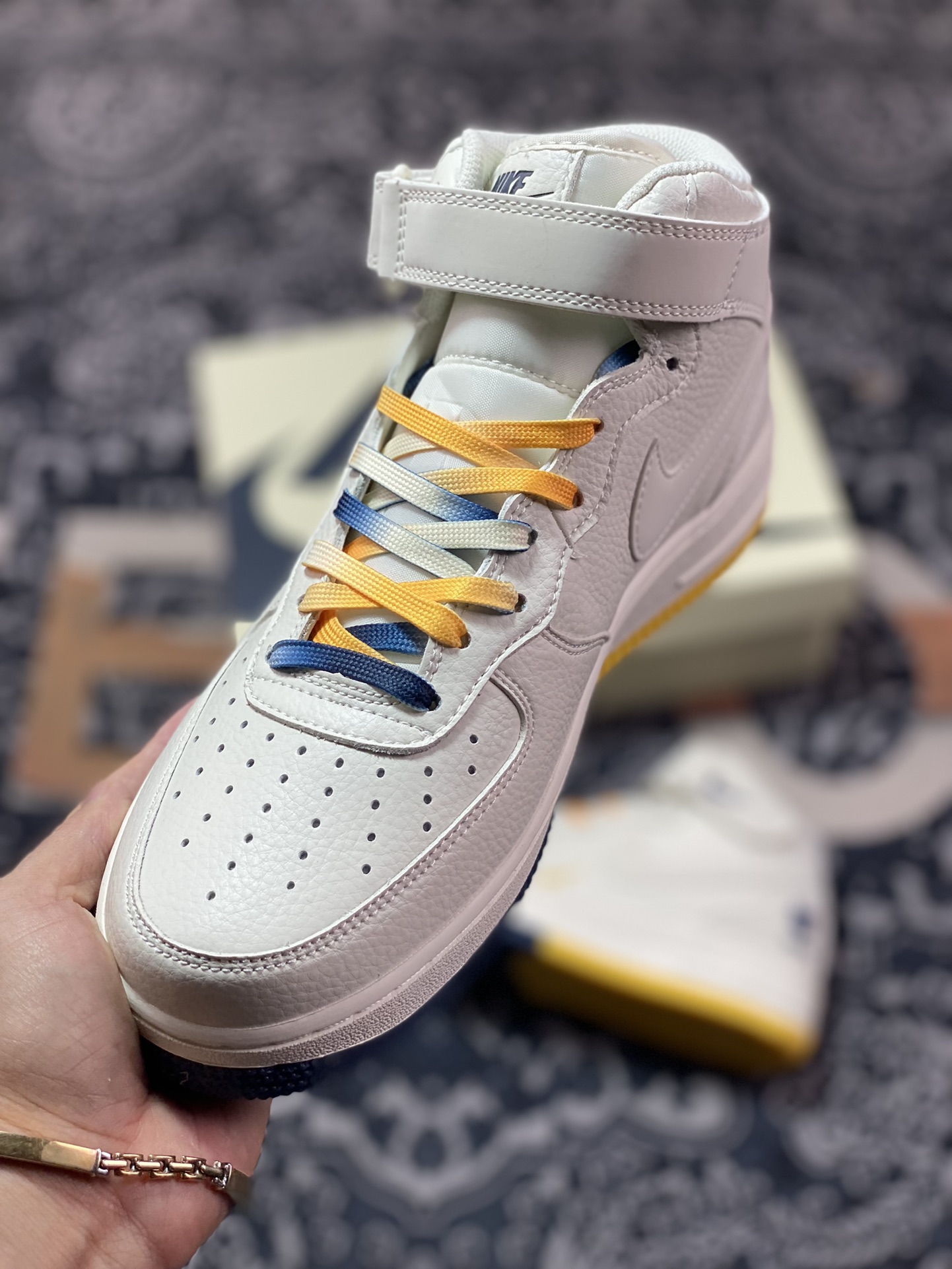 280 Nike Air Force 1’07 Mid QS”Sail/Midnight Blue/Memphis Grizzlies”空军一号系ML5369-215