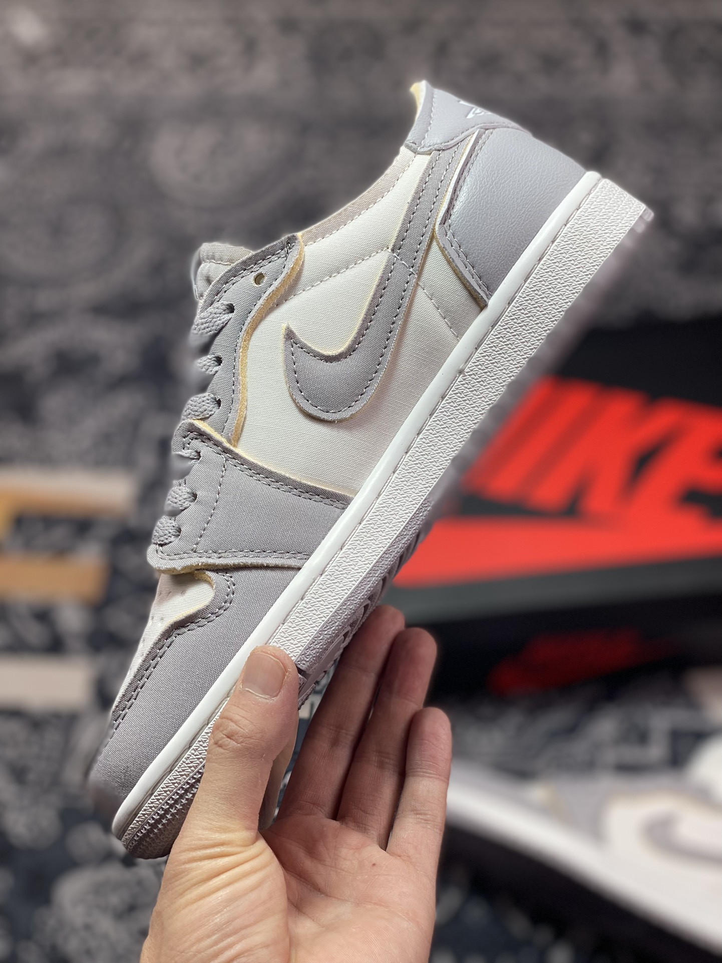 Air Jordan 1 Low ”Tech Grey” white gray AJ1 low top casual sneakers DN1635-002
