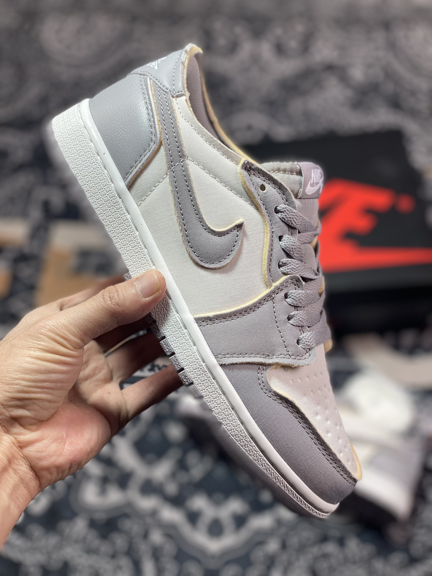 Air Jordan 1 Low ”Tech Grey” white gray AJ1 low top casual sneakers DN1635-002