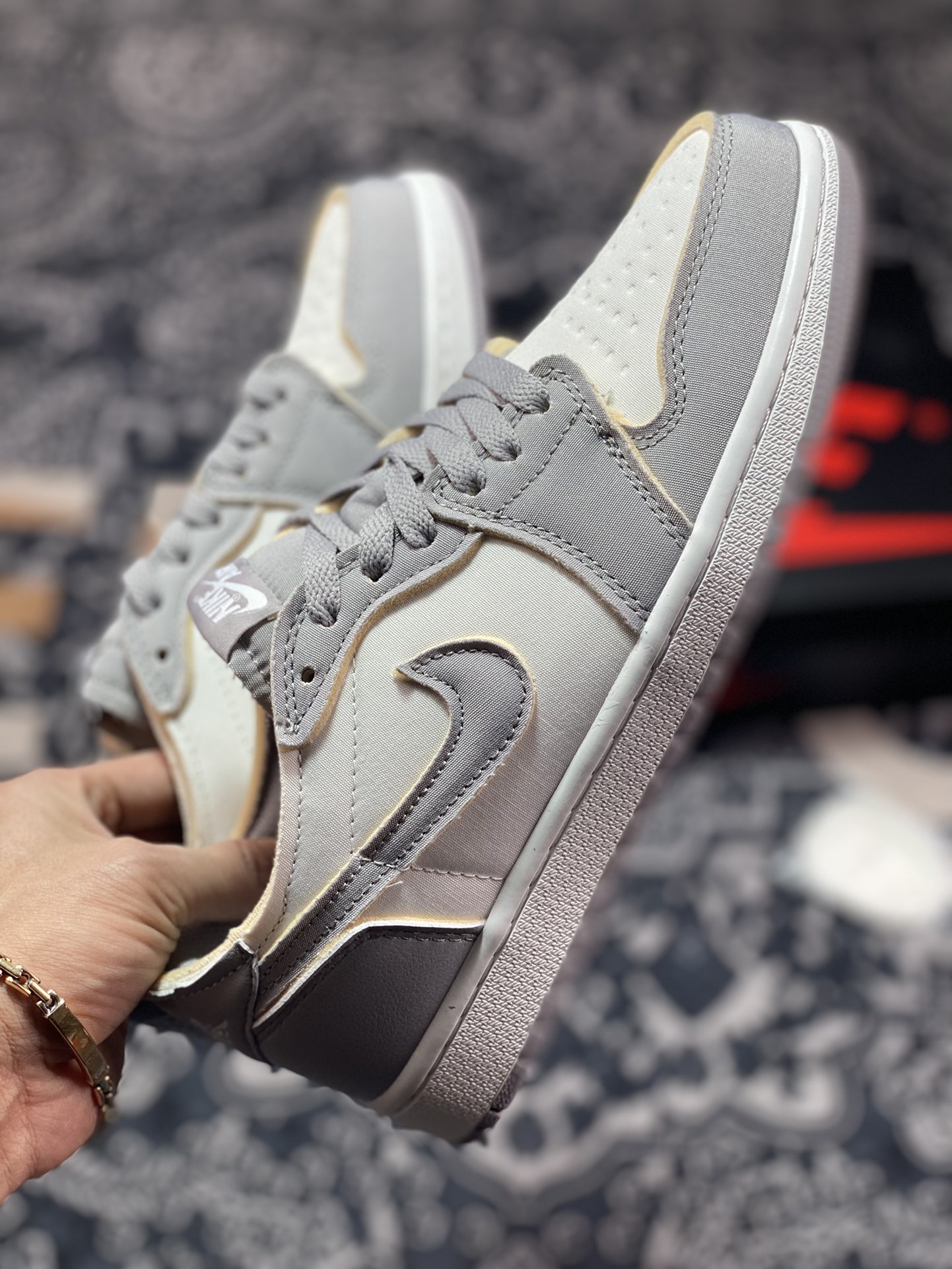 Air Jordan 1 Low ”Tech Grey” white gray AJ1 low top casual sneakers DN1635-002