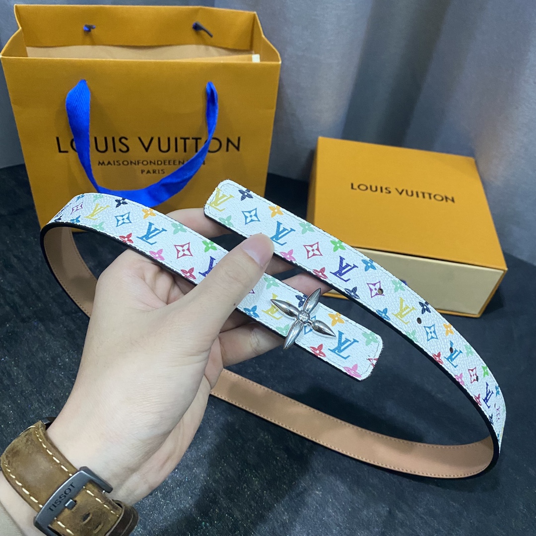 Louis Vuitton Belts Gold Monogram Canvas Mini