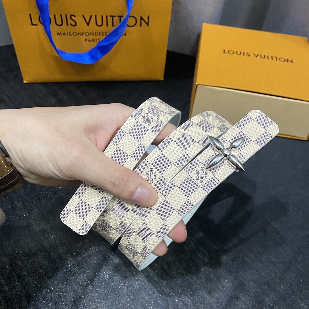 Louis Vuitton Belts Gold Monogram Canvas Mini