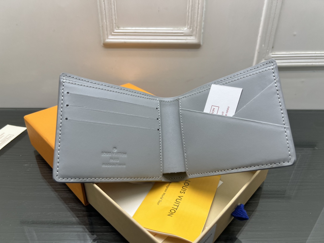 Close-up of leather bifold wallet texture