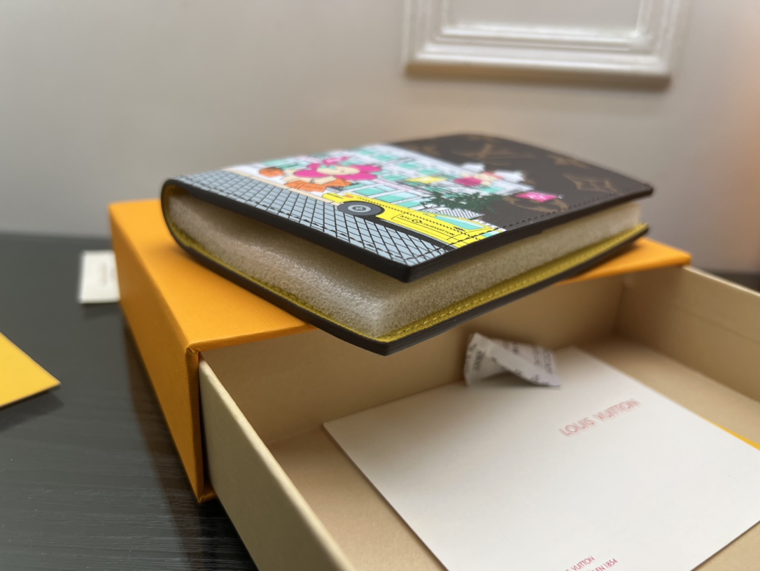 Classic leather passport holder in hand