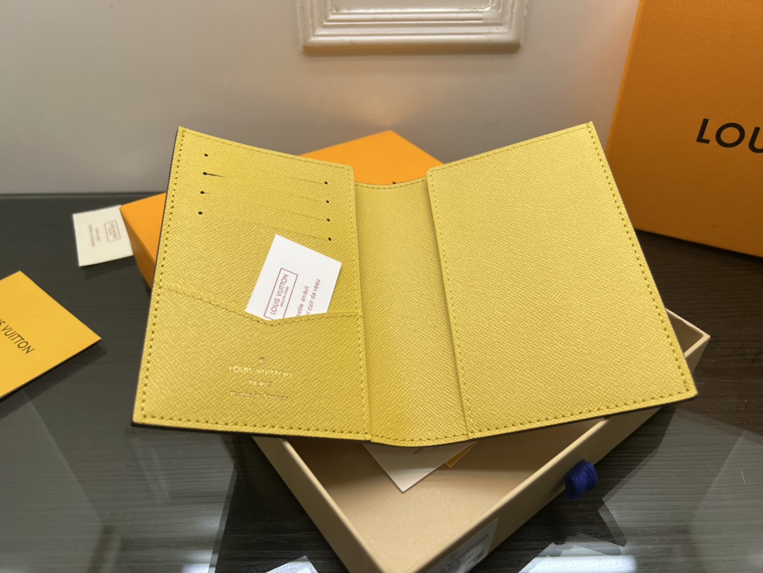 Classic leather passport holder minimalist design