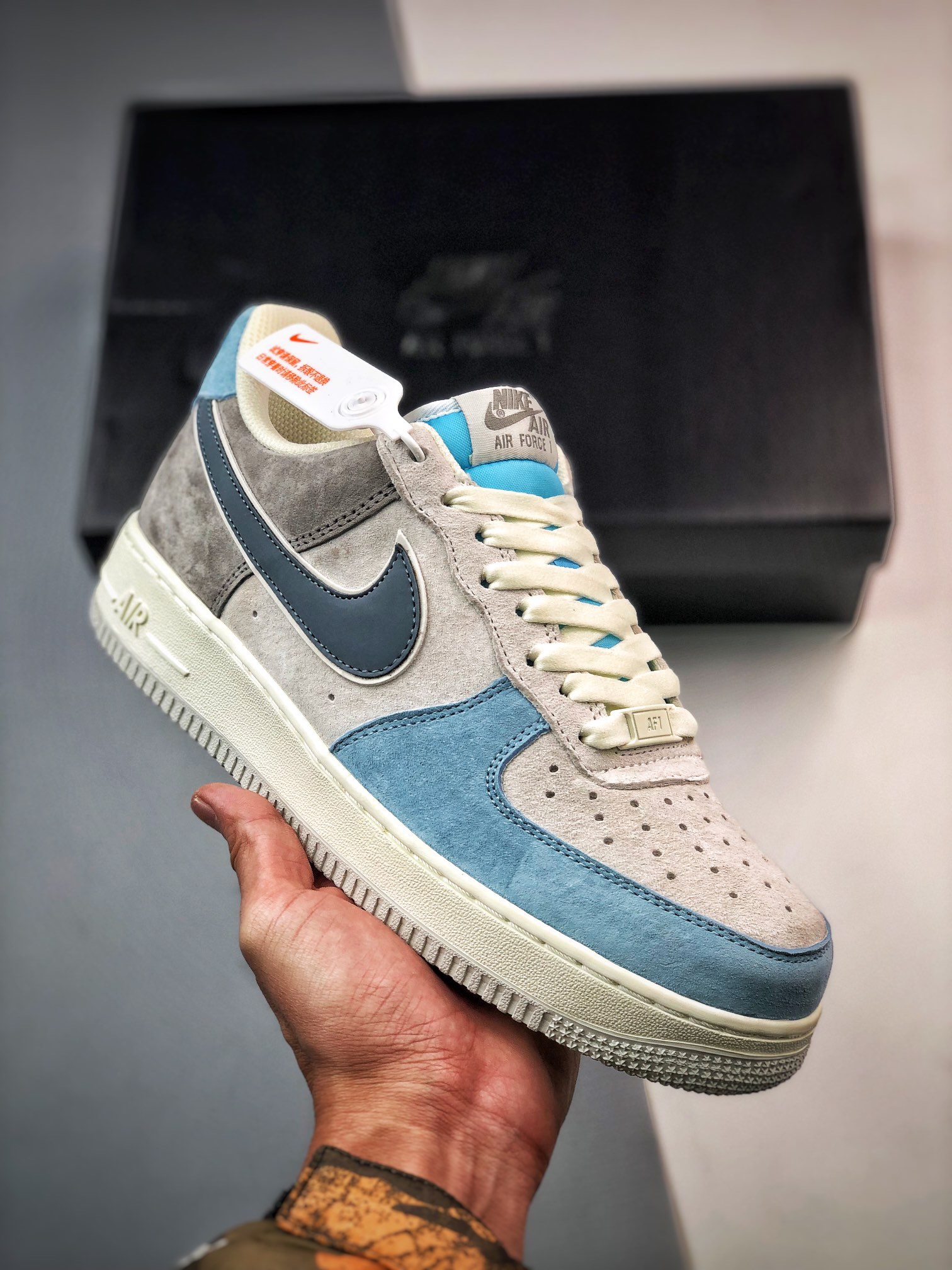 AirForce107Low灰白蓝麂