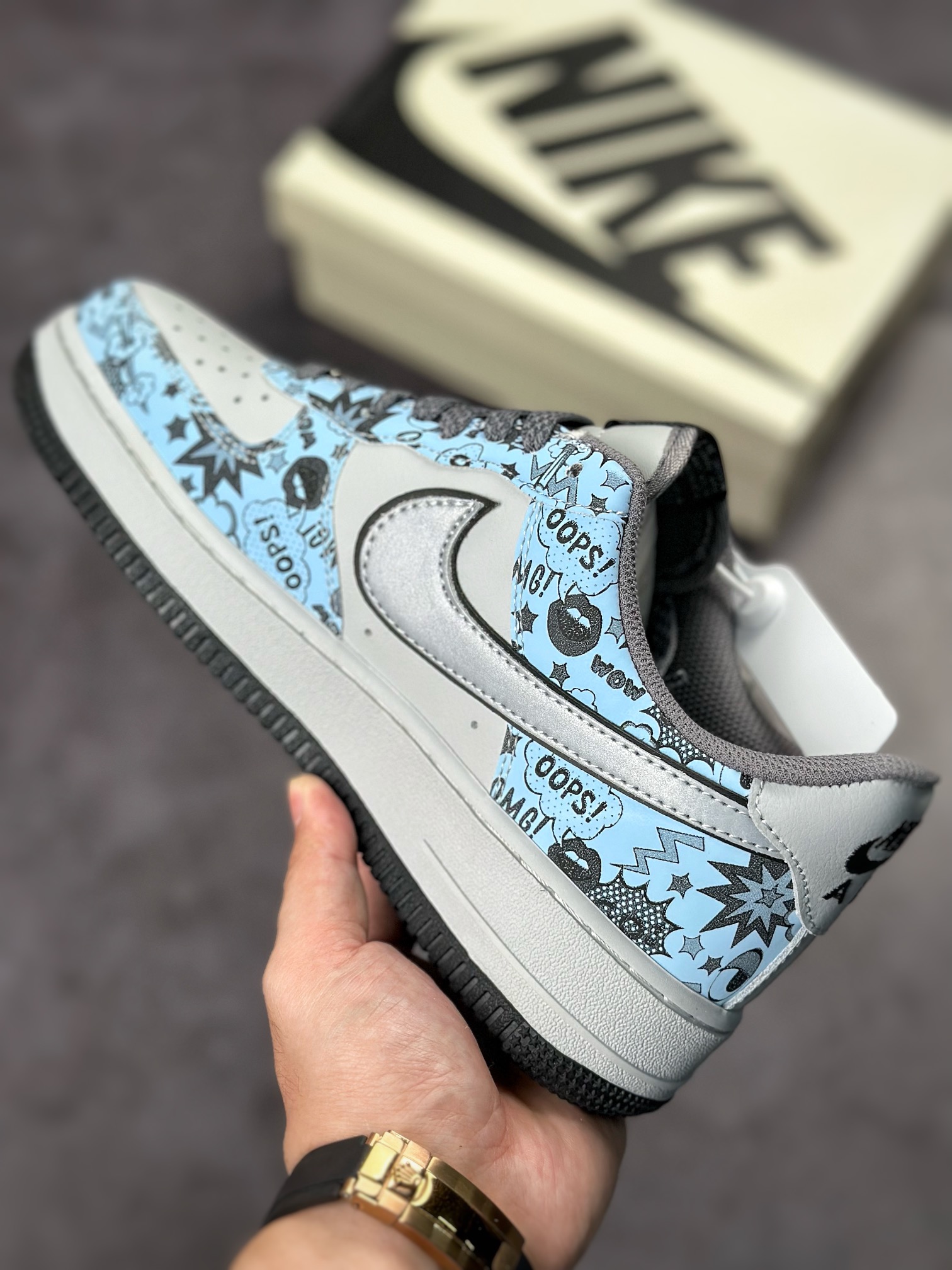 Nike Air Force 1 Low 07 Gray Smurfs ZG0088-822