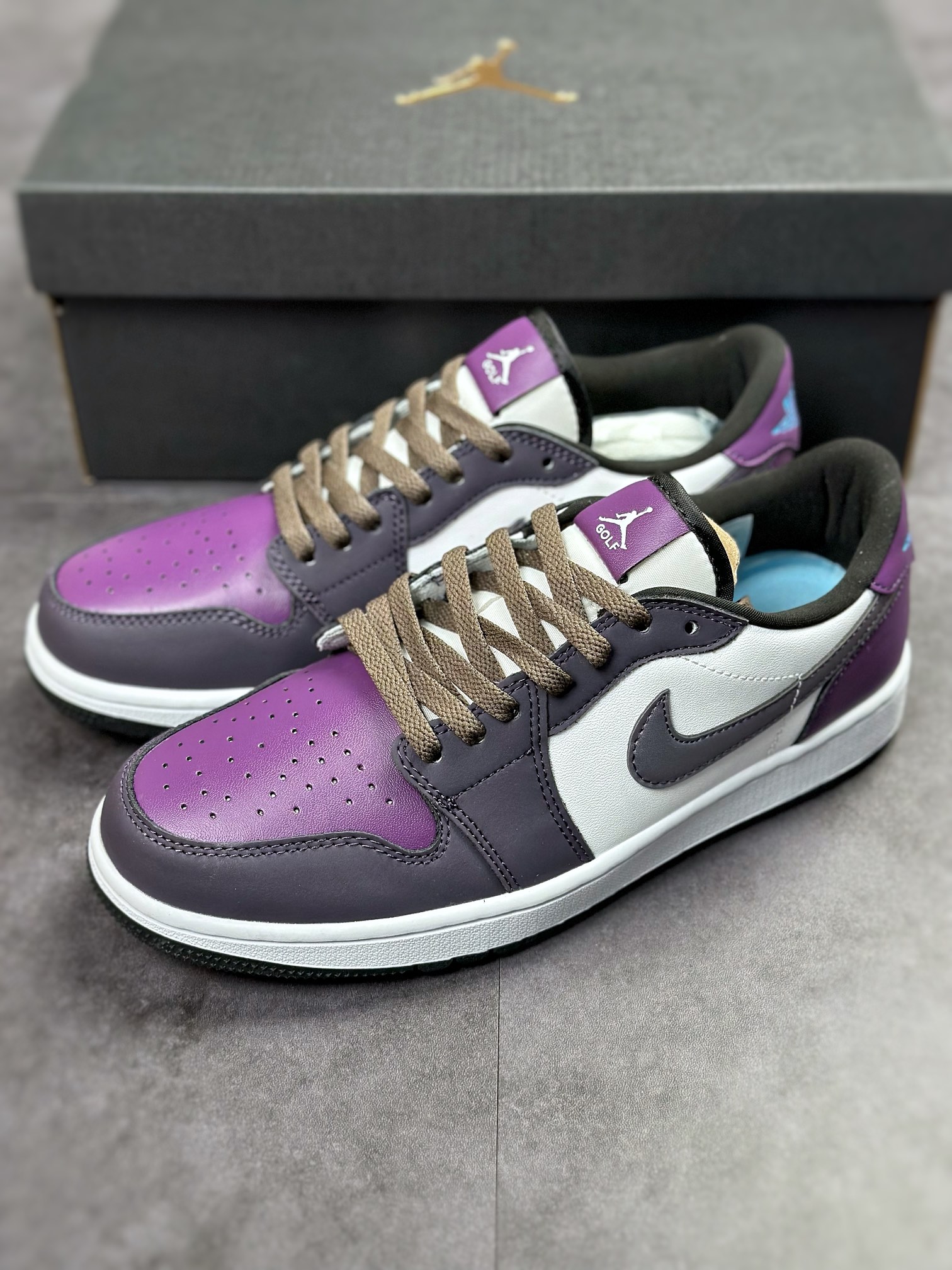 200 Air Jordan 1 Low 白紫脚趾高尔夫 AJ1乔1低帮休闲板鞋 DZ9787-155