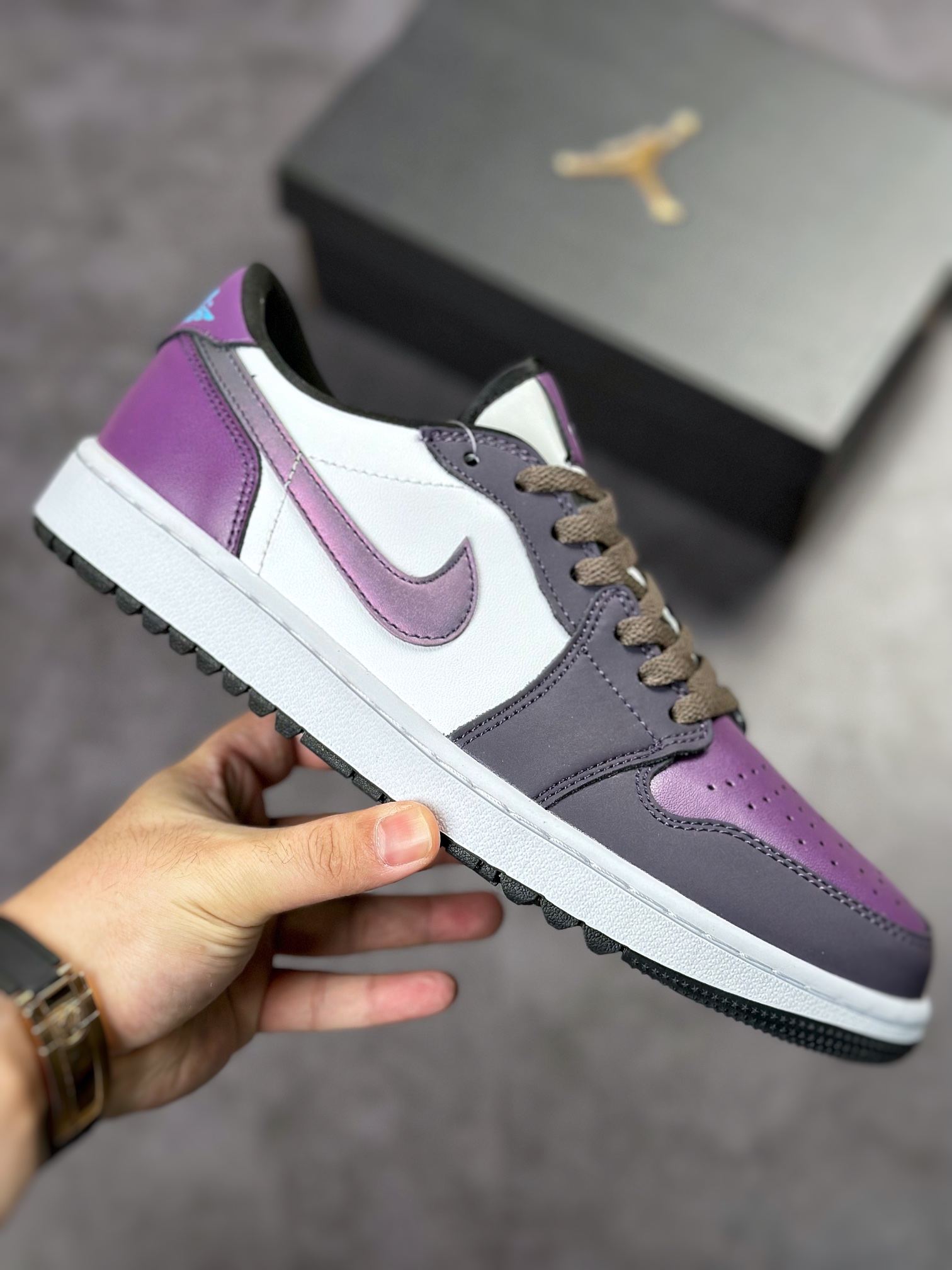 200 Air Jordan 1 Low 白紫脚趾高尔夫 AJ1乔1低帮休闲板鞋 DZ9787-155