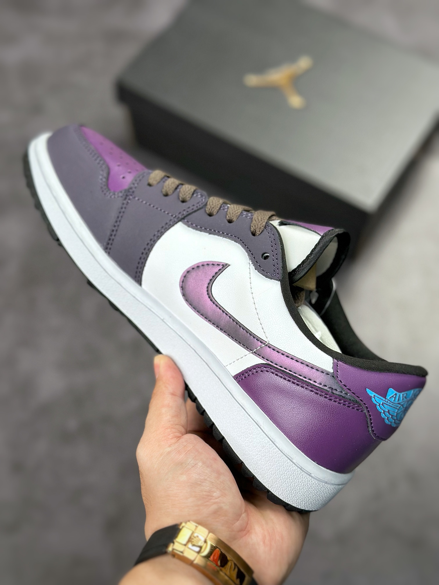 200 Air Jordan 1 Low 白紫脚趾高尔夫 AJ1乔1低帮休闲板鞋 DZ9787-155