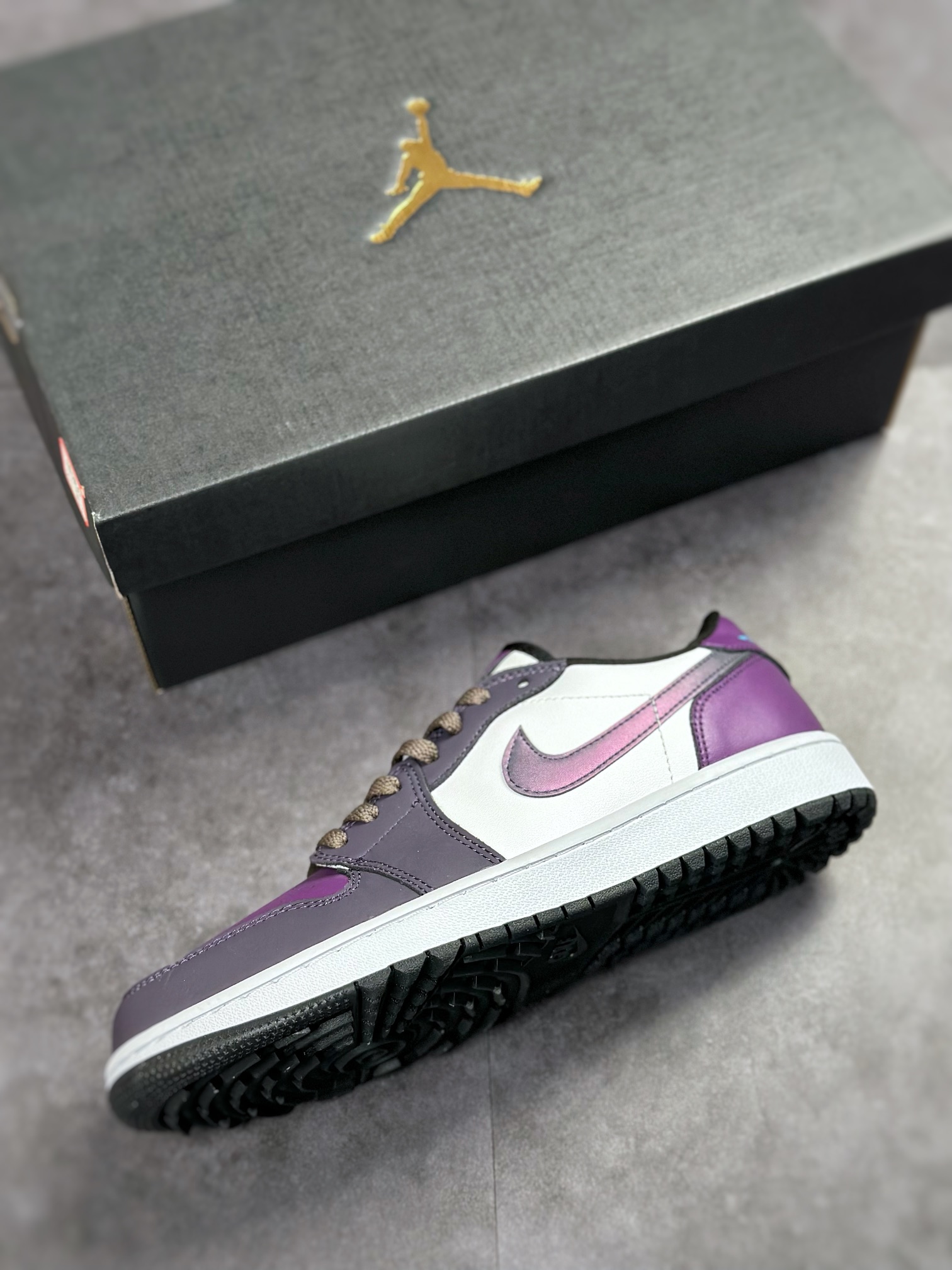 200 Air Jordan 1 Low 白紫脚趾高尔夫 AJ1乔1低帮休闲板鞋 DZ9787-155