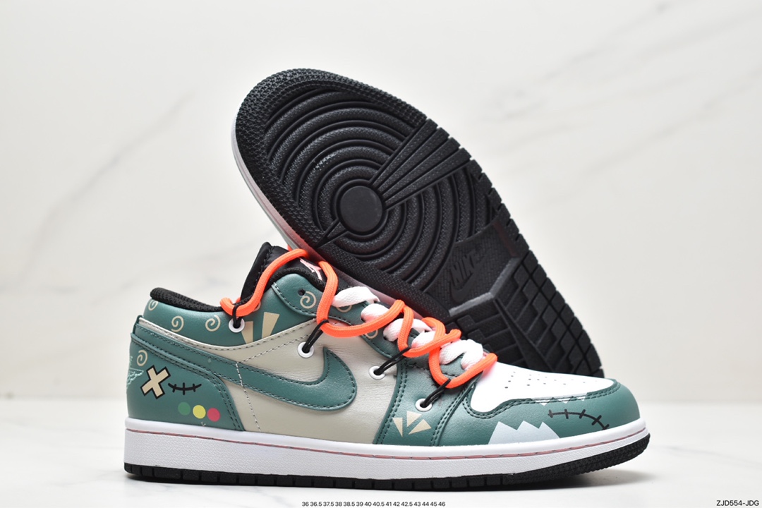 240 独家定制 AS Nike Air Jordan 1 Low 解构红白绿官方同步新色553558-062