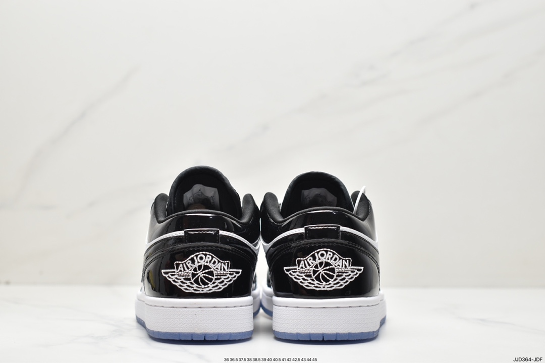 130 乔丹Air Jordan 1 Low ”Concord” 乔1康扣黑白漆皮 低帮篮球鞋 DV1309-100