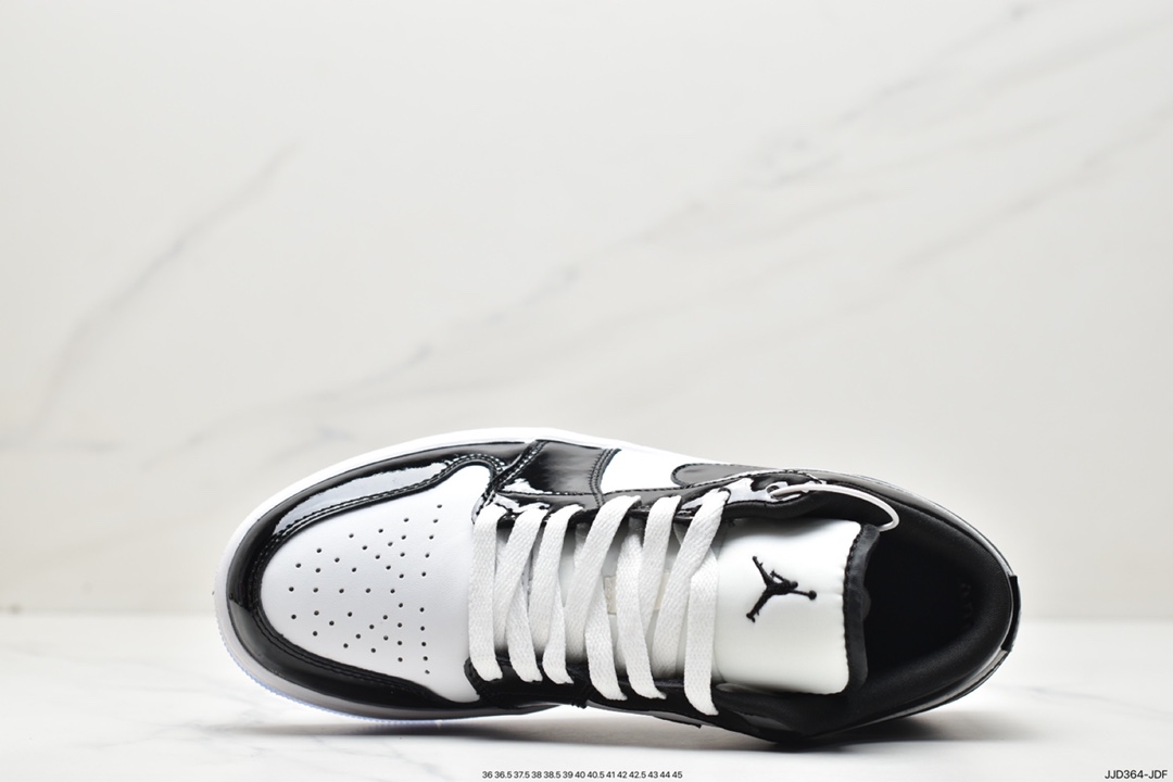 130 乔丹Air Jordan 1 Low ”Concord” 乔1康扣黑白漆皮 低帮篮球鞋 DV1309-100